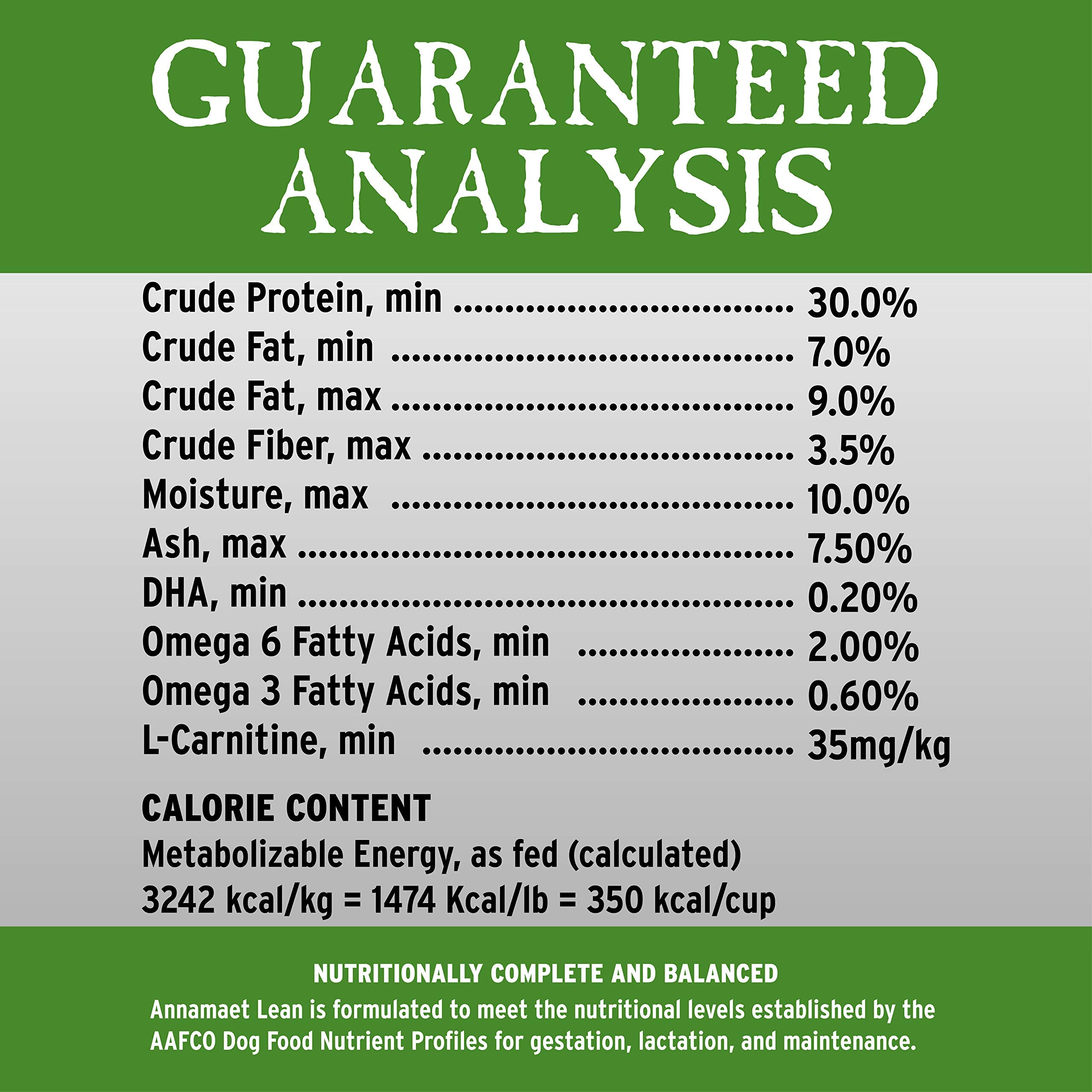 Annamaet Grain-Free Lean Reduced Fat Formula Dry Dog Food, (Chicken & Duck), 25-lb Bag