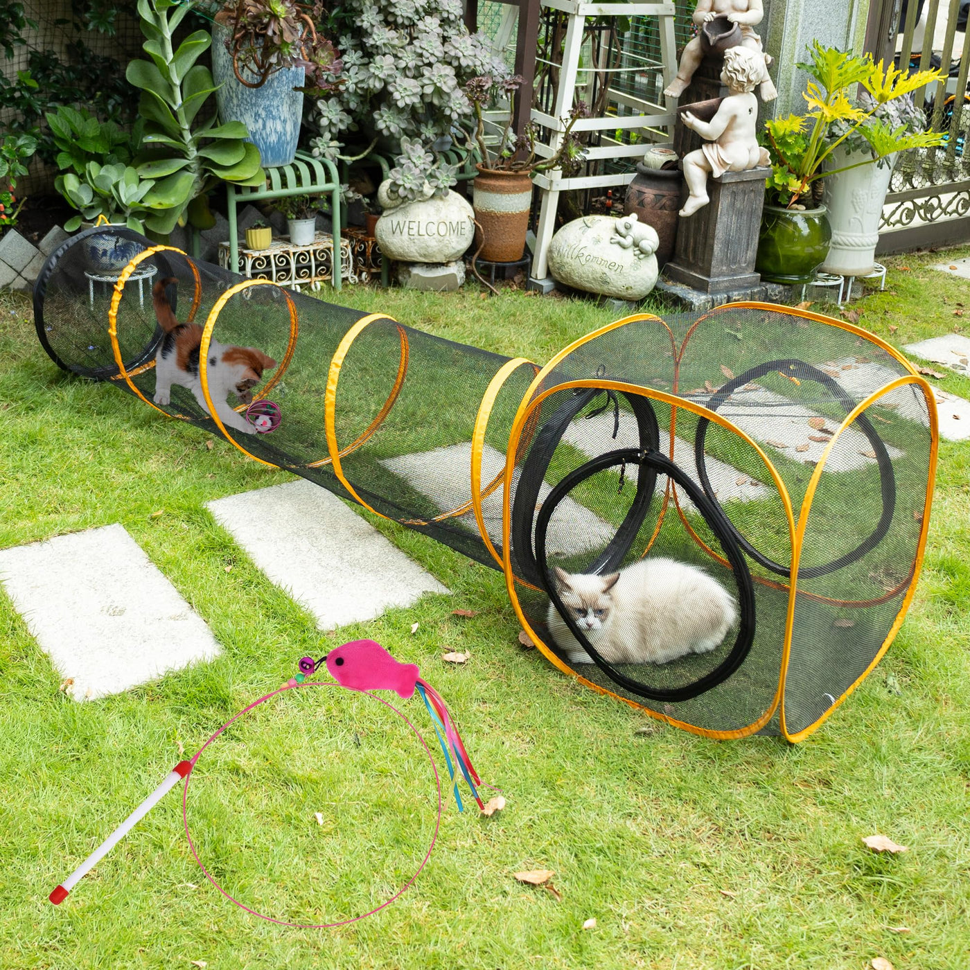 cat tent and tunnel Itent Cat Play Tunnel + Cube(With Three Ways) For Indoor And Outdoor, Cat Play House, Cat Enclosures, Collapsible Cat Cube, Tunnel, Cat Toys Easy To Connect With Cat Tent – Petocart