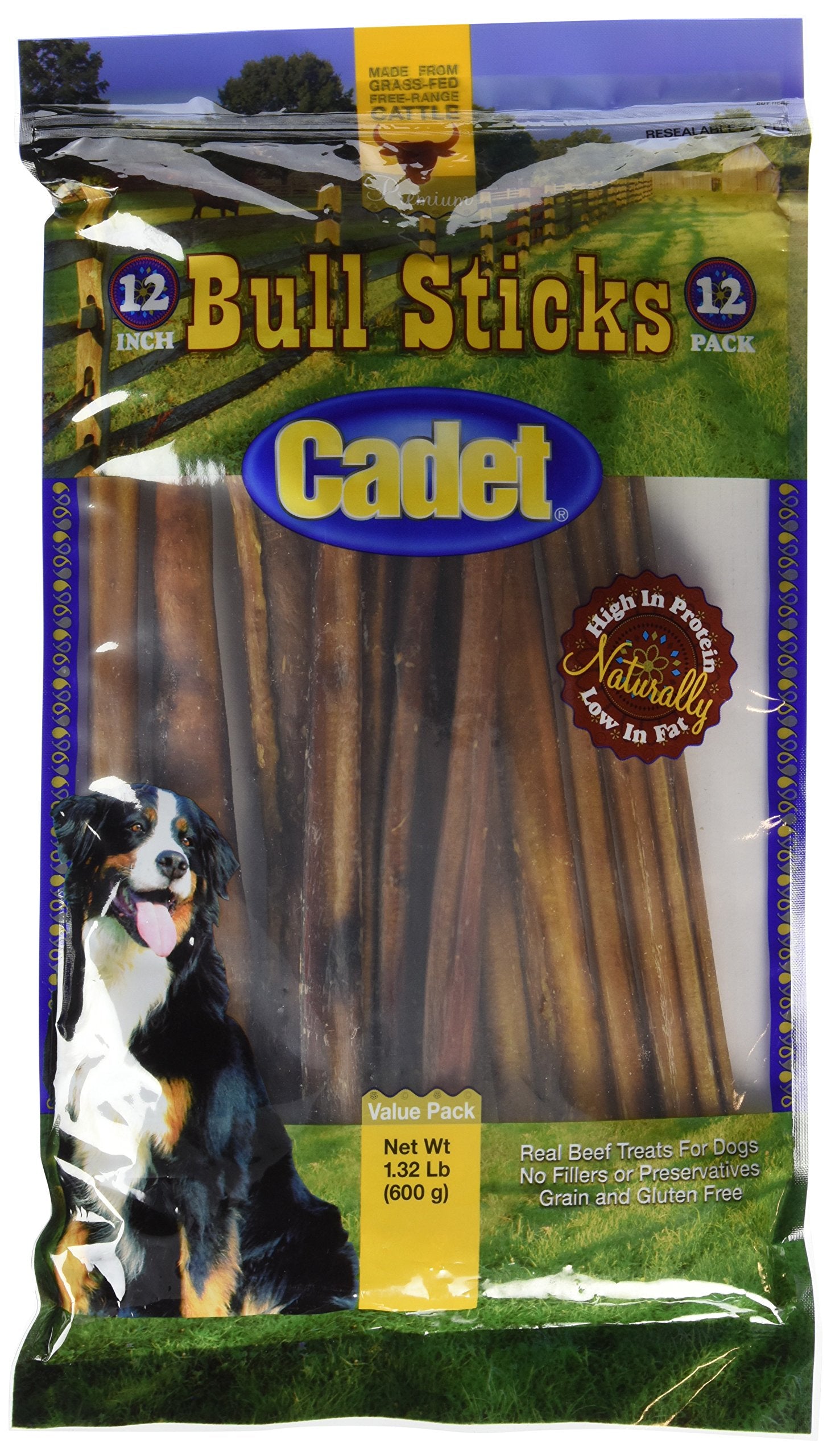 Cadet Gourmet Bull Sticks 12 Pack, 21 oz (949145)