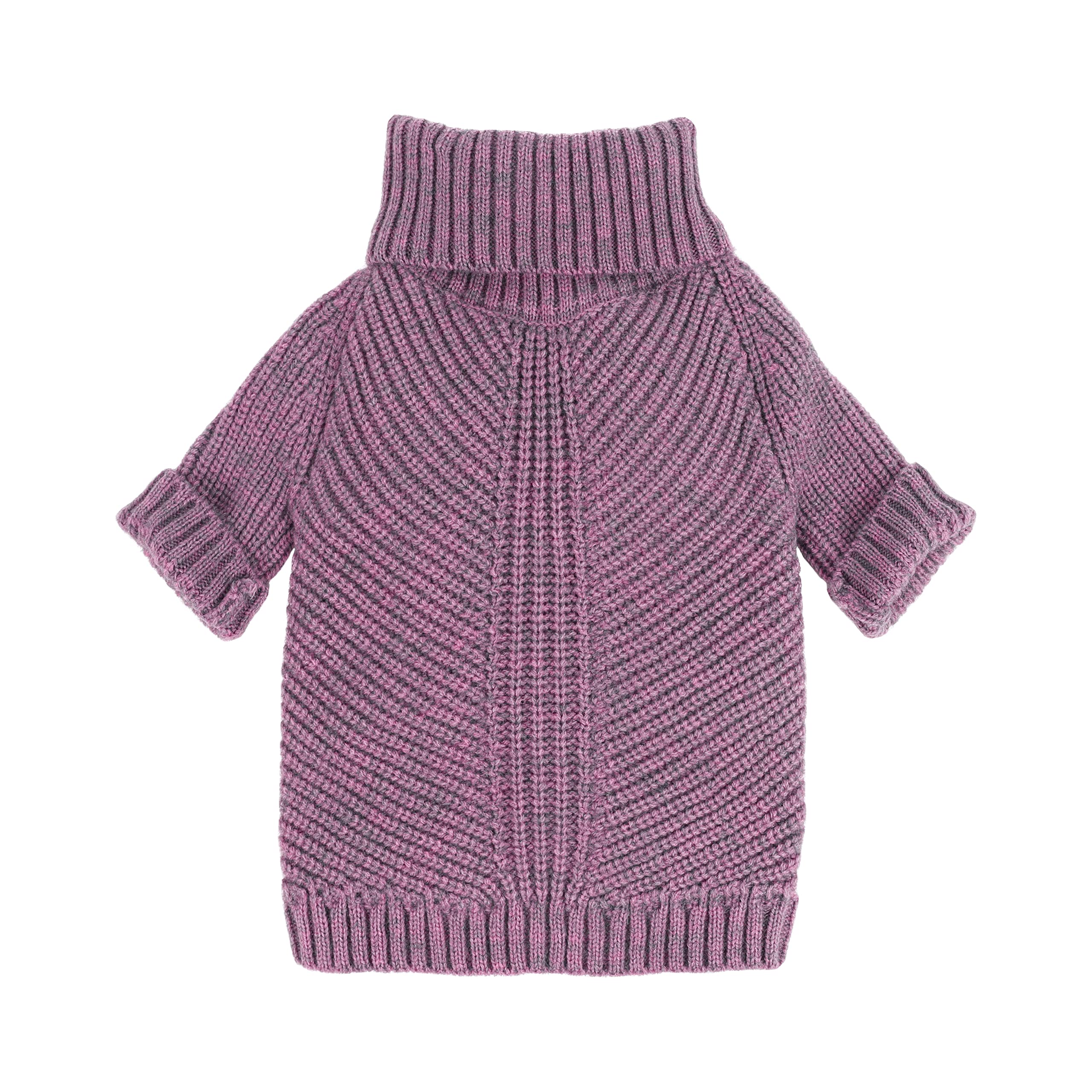 Fitwarm Thermal Knitted Dog Sweater Doggy Winter Coat Pet Clothes Doggie Turtleneck Jacket Puppy Outfits Cat Sweatsuit Purple X-Large
