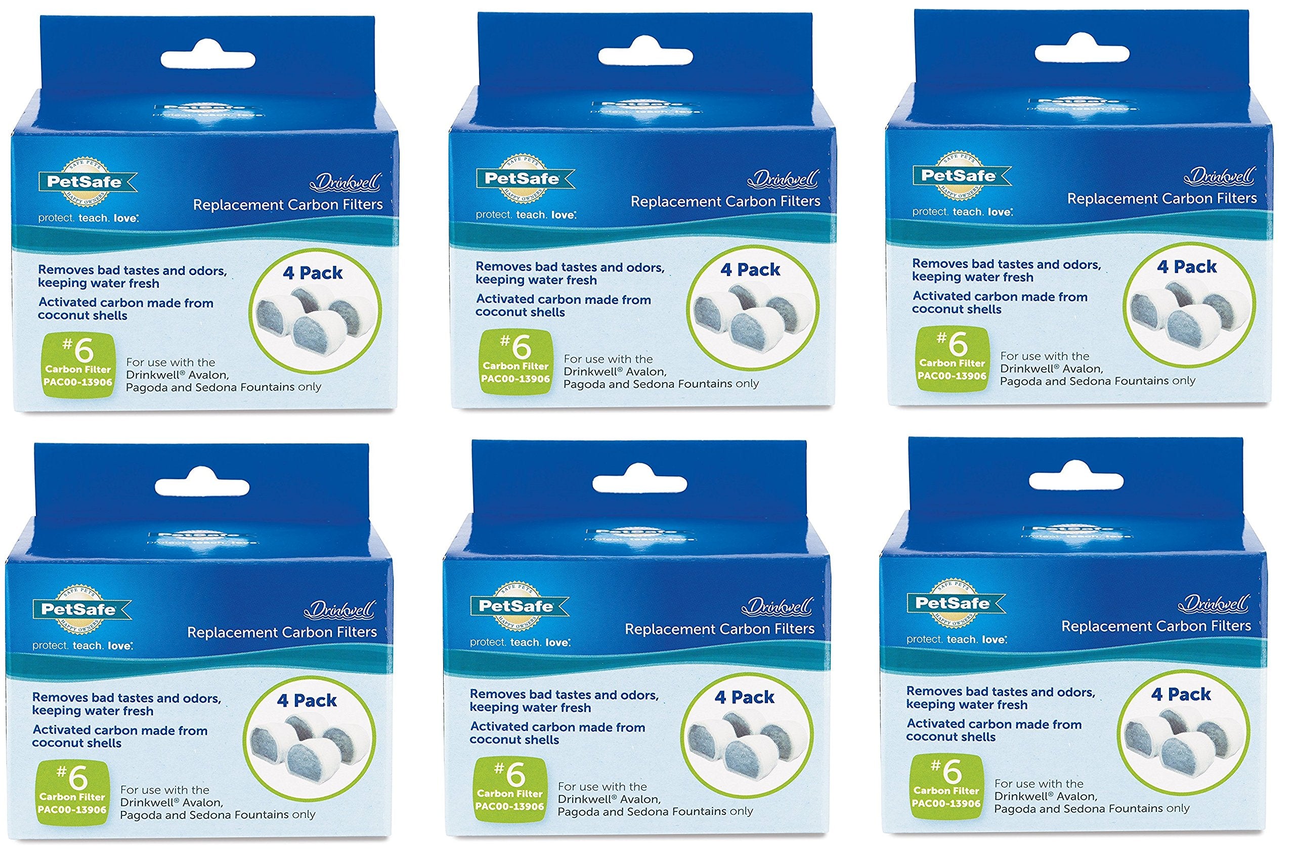 24-Count Petsafe Drinkwell Replacement Carbon Filters - (6 Packs With 4 Filters Per Pack)