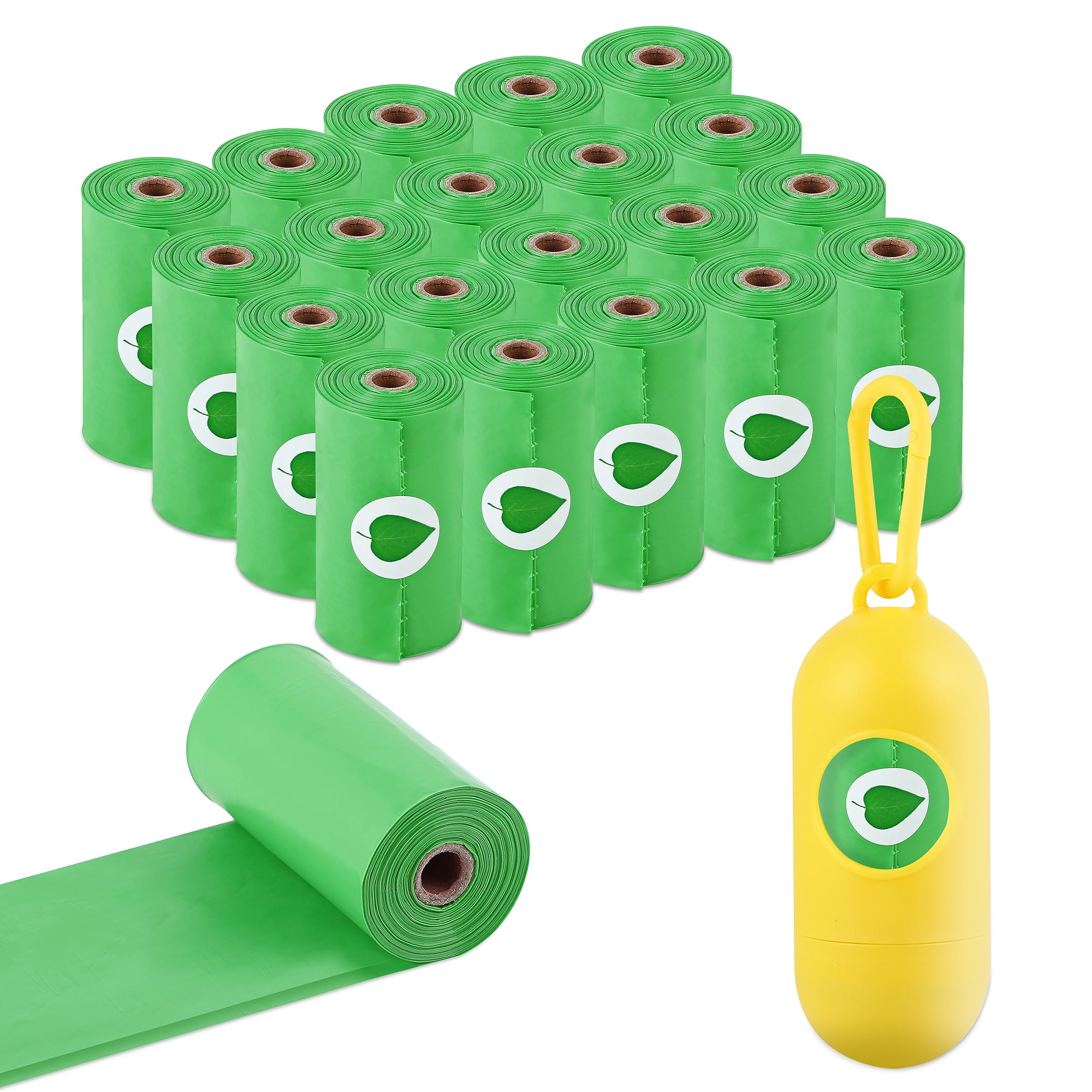 Dog Poop Bags With Dispenser, Pet Waste Bags Doggie Bags, Guaranteed Leak Proof And Extra Thick Waste Bag Refill Rolls For Dogs,