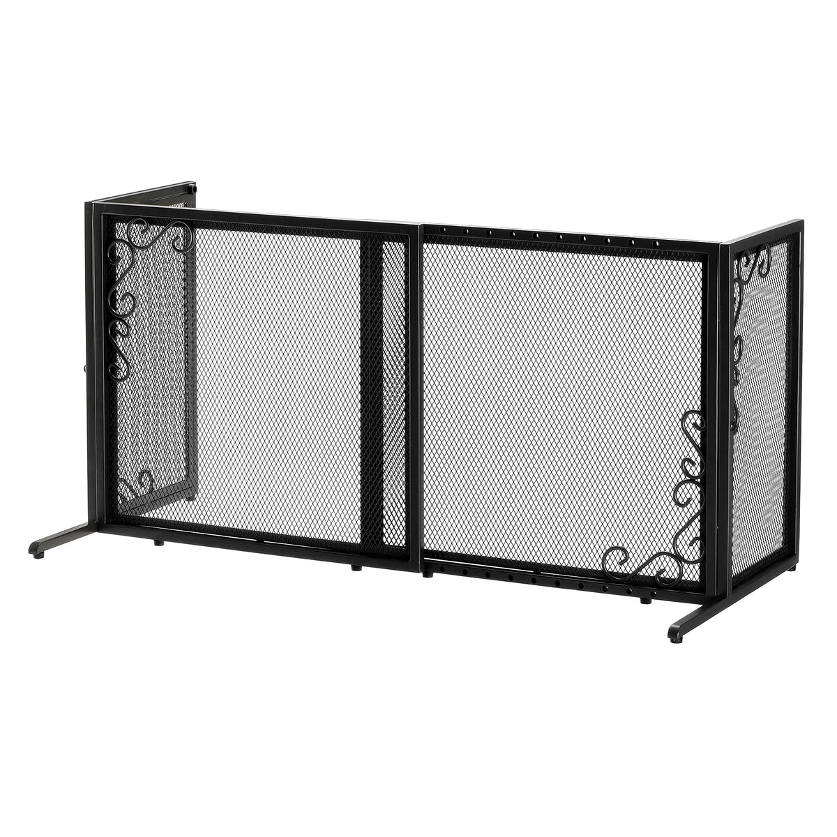 Richell USA - Freestanding Metal Mesh Pet Gate Small (94944) (Black)