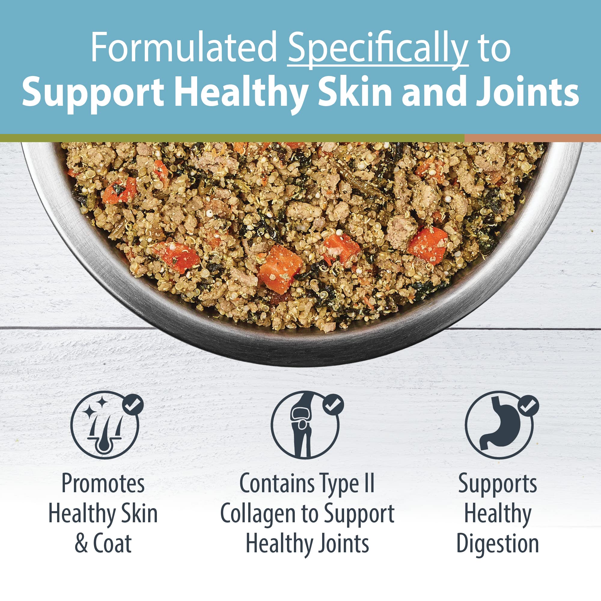 JustFoodForDogs Frozen Fresh Dog Food for Sensitive Skin Allergies, Joint Health, Complete Meal or Human Grade Dog Food Topper,