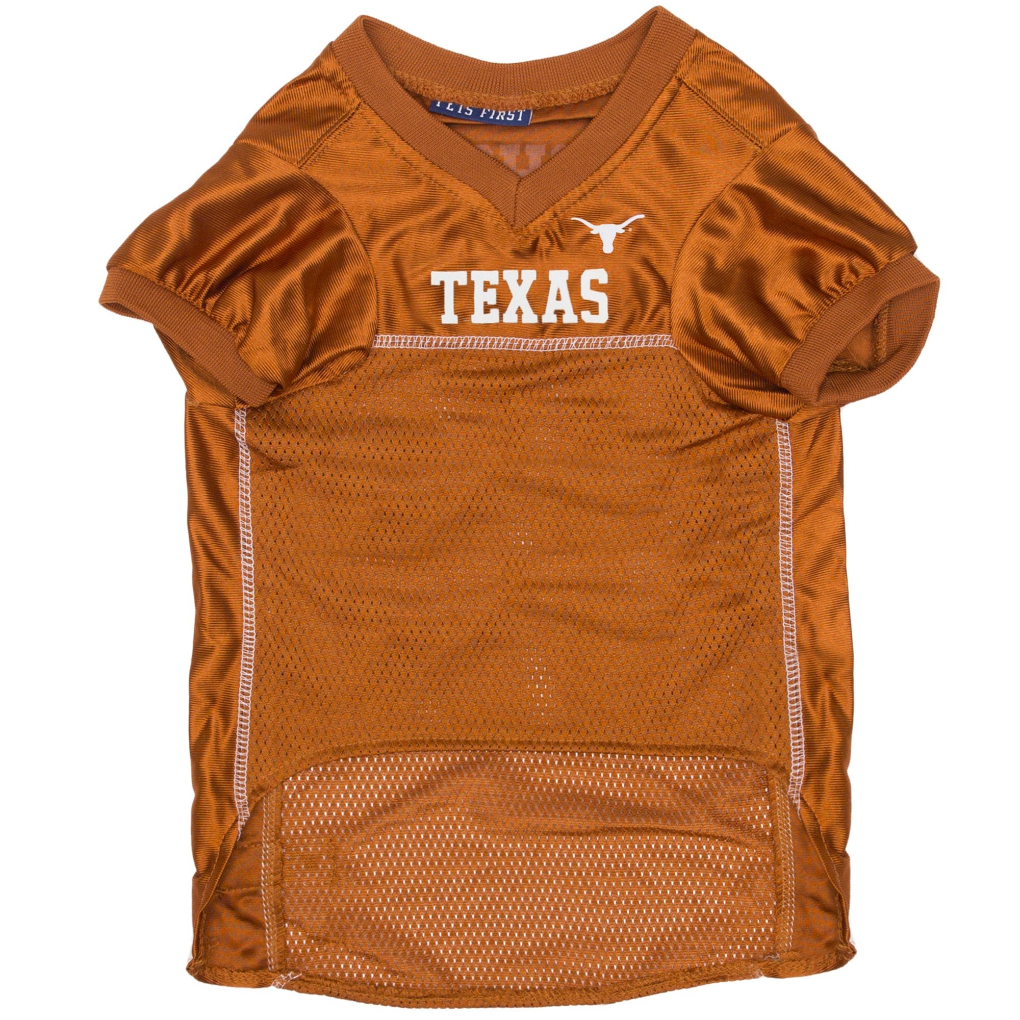 Pets First NCAA College Texas Longhorns Mesh Jersey for DOGS & CATS, XX-Large. Licensed Dog Jersey with your Favorite Football/B