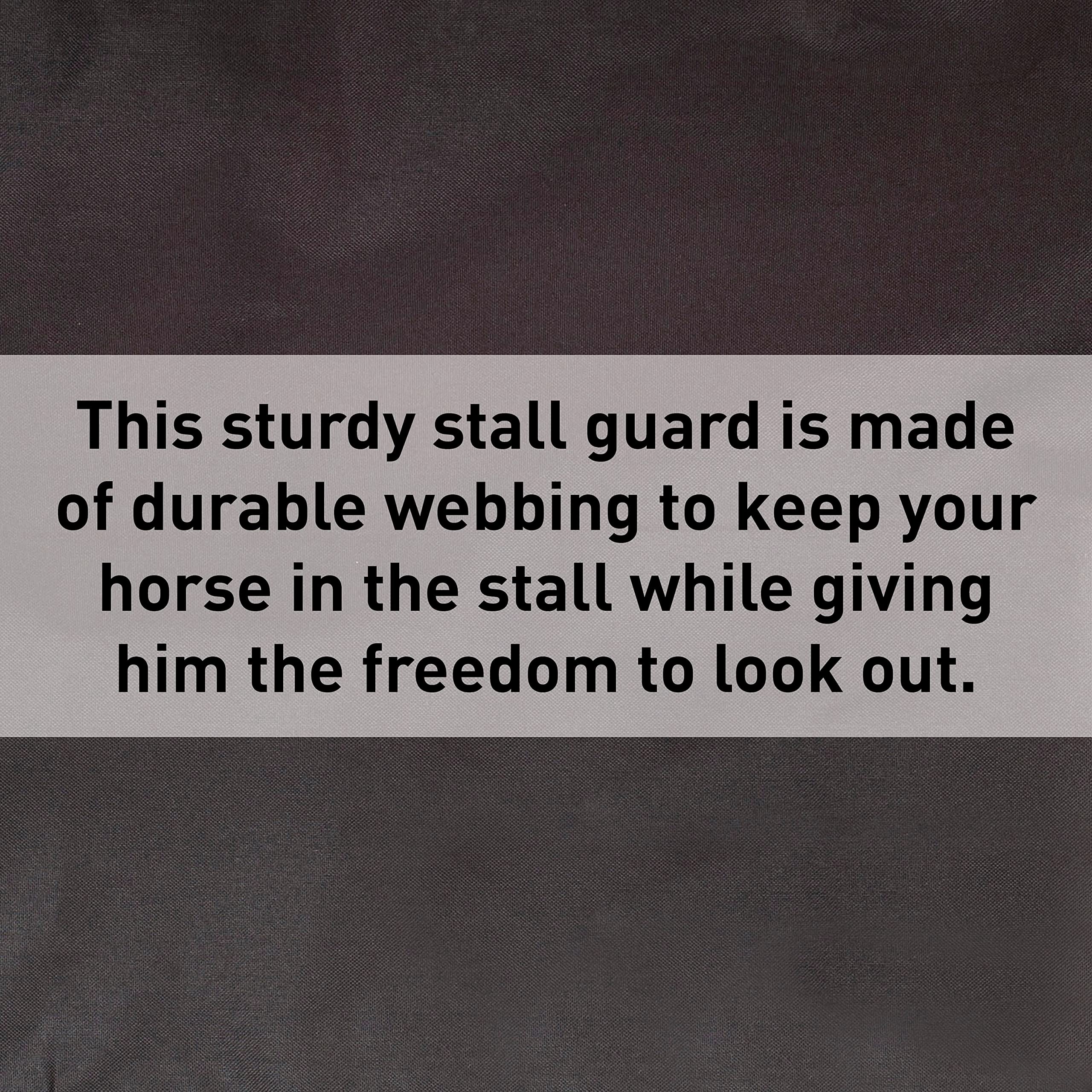 Horze Durable Polyester Horse Stall Guard With Adjustable Straps | Measures 40' X 24' - Black - One Size