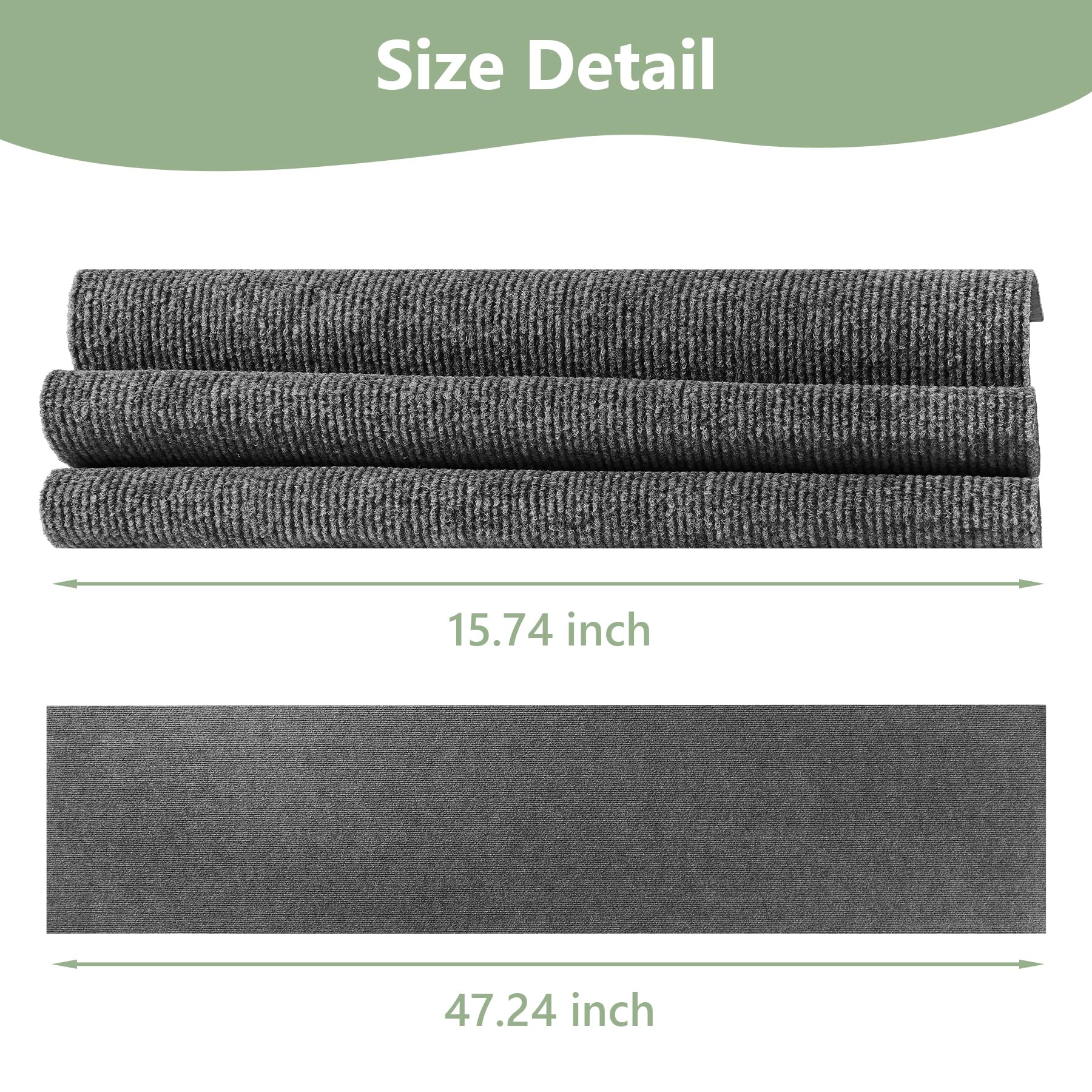 Cat Scratch Furniture Protector 47.2x15.8 - Adhesive & Trimmable Cat Scratch Protection Mat to Shield Sofa, Couch, Wall, Cat Tre