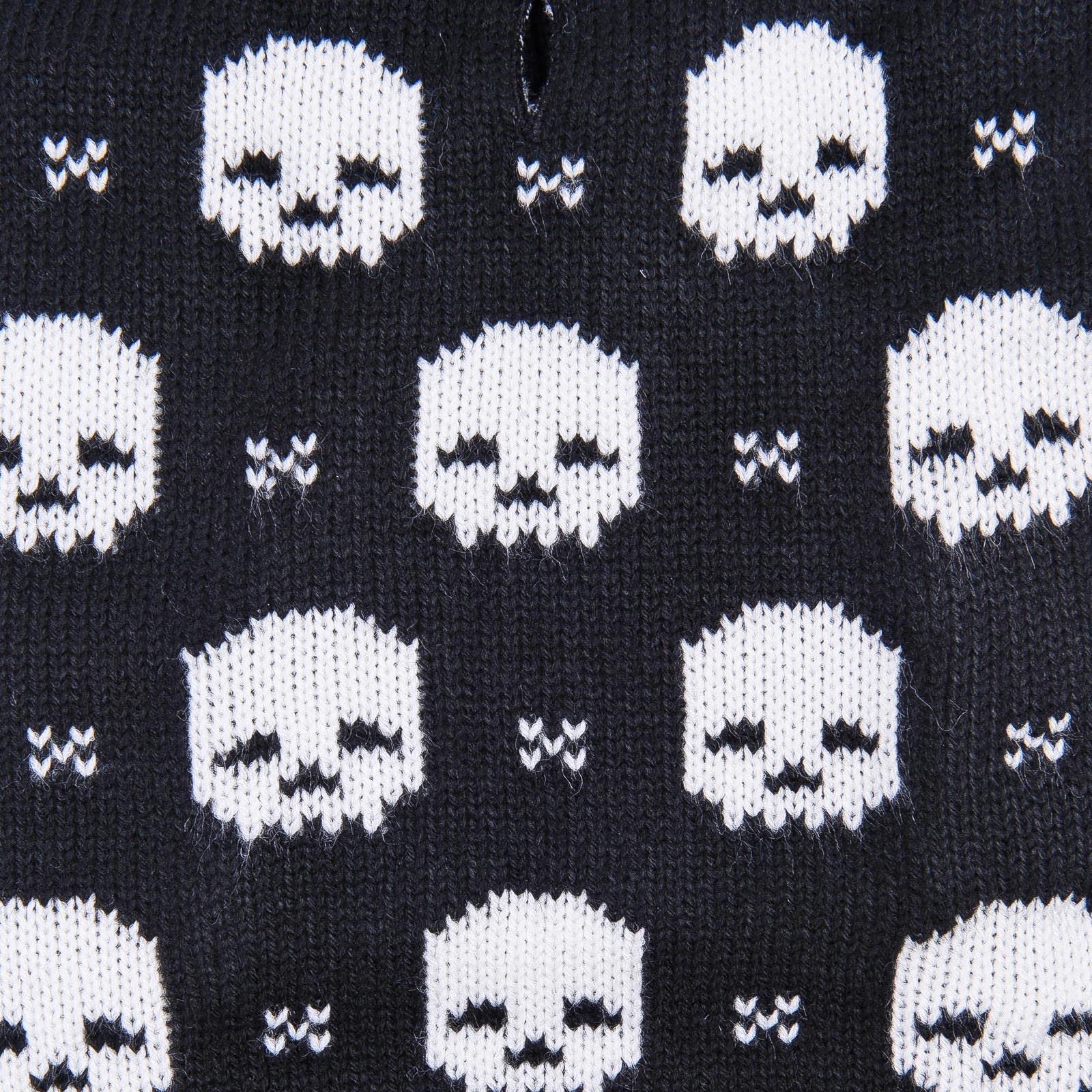 Cutebone Skull Dog Sweater For Medium Dogs Pet Winter Clothes Pullover Puppy Warm Knitwear With Harness Hole