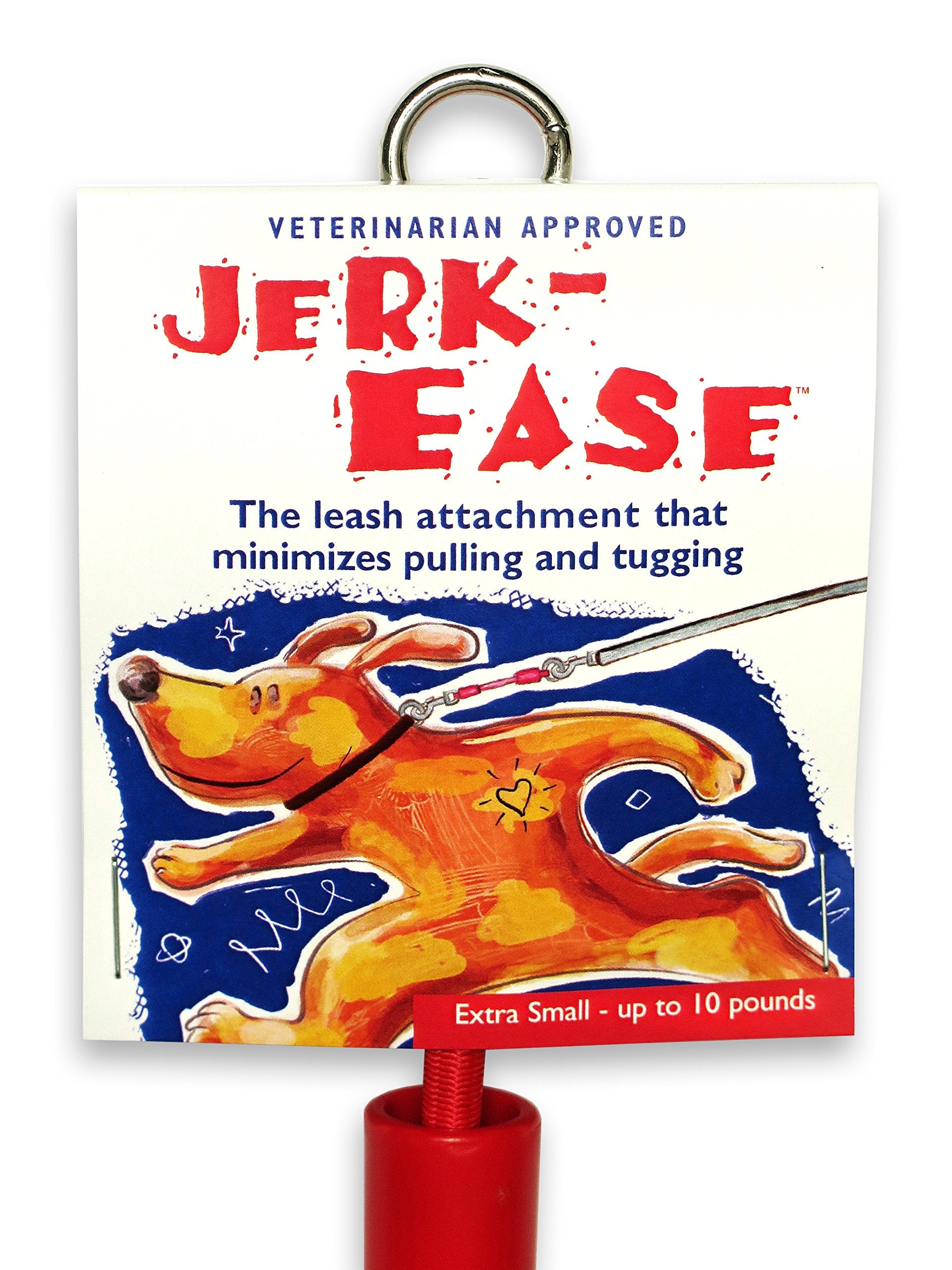 JERK-EASE BUNGEE DOG LEASH EXTENSION - Patented Shock Absorber Attachment Protects You and Your Dogs - Works with ANY Leash & Co