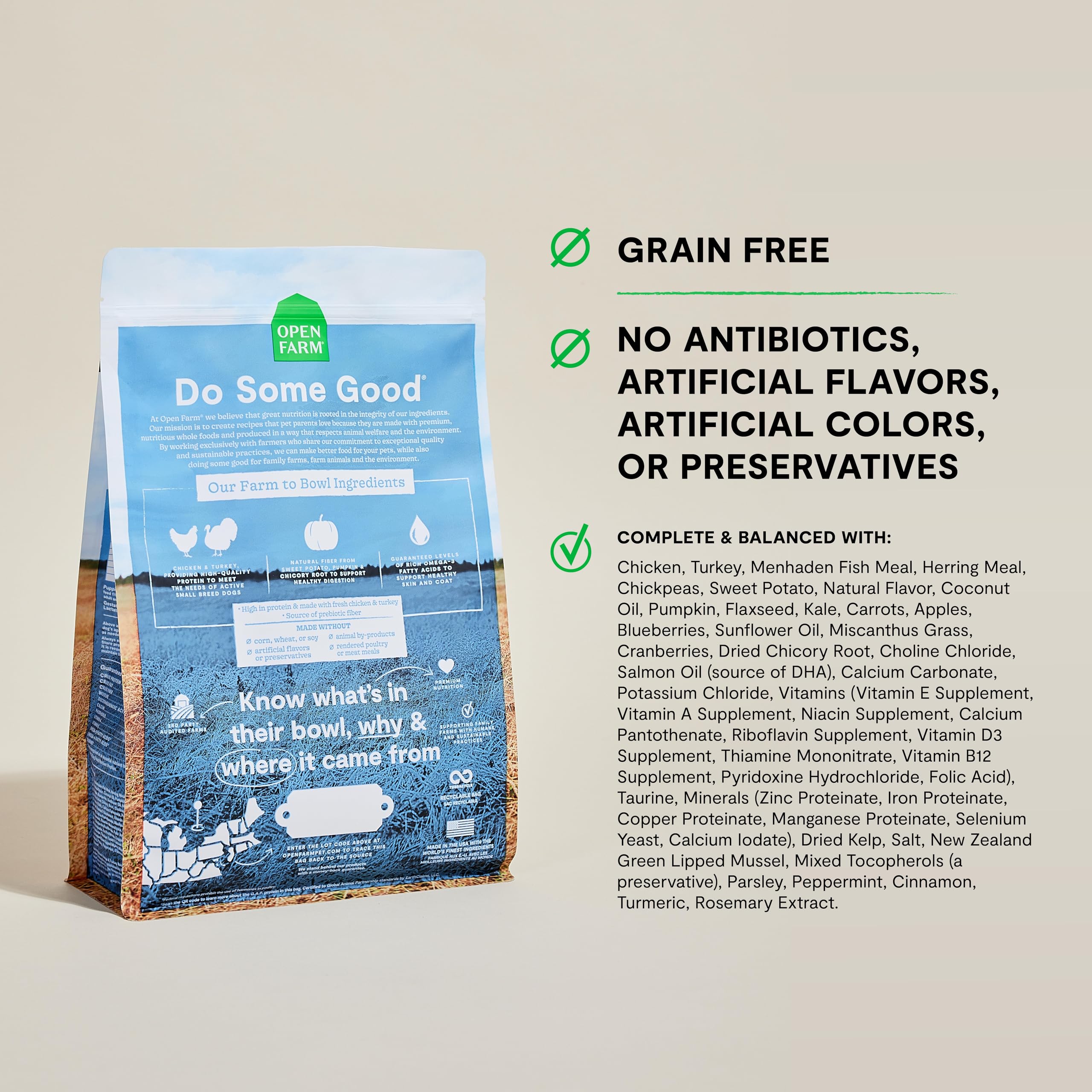 Open Farm Grain-Free Dry Dog Food for Small Breeds, High Protein with Ethically Sourced Ingredients, No Artificial Flavors or Pr