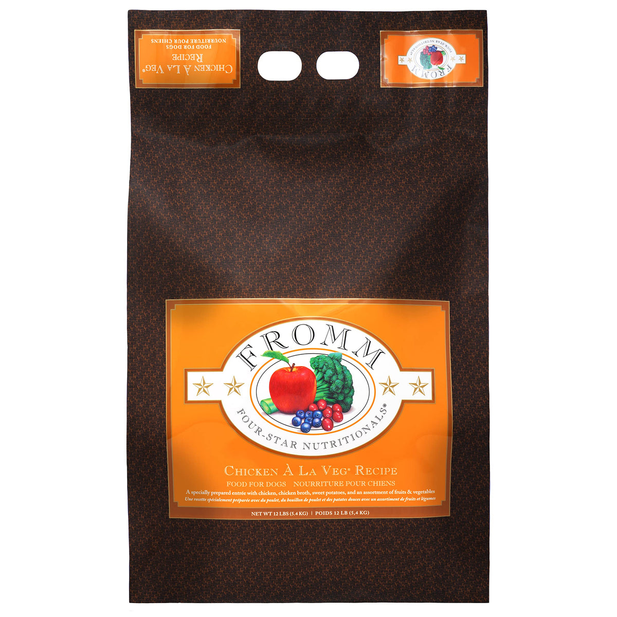 Fromm Four-Star Nutritionals Chicken A La Veg Dog Food - Premium Dry Dog Food - Chicken Recipe - 12 Lb