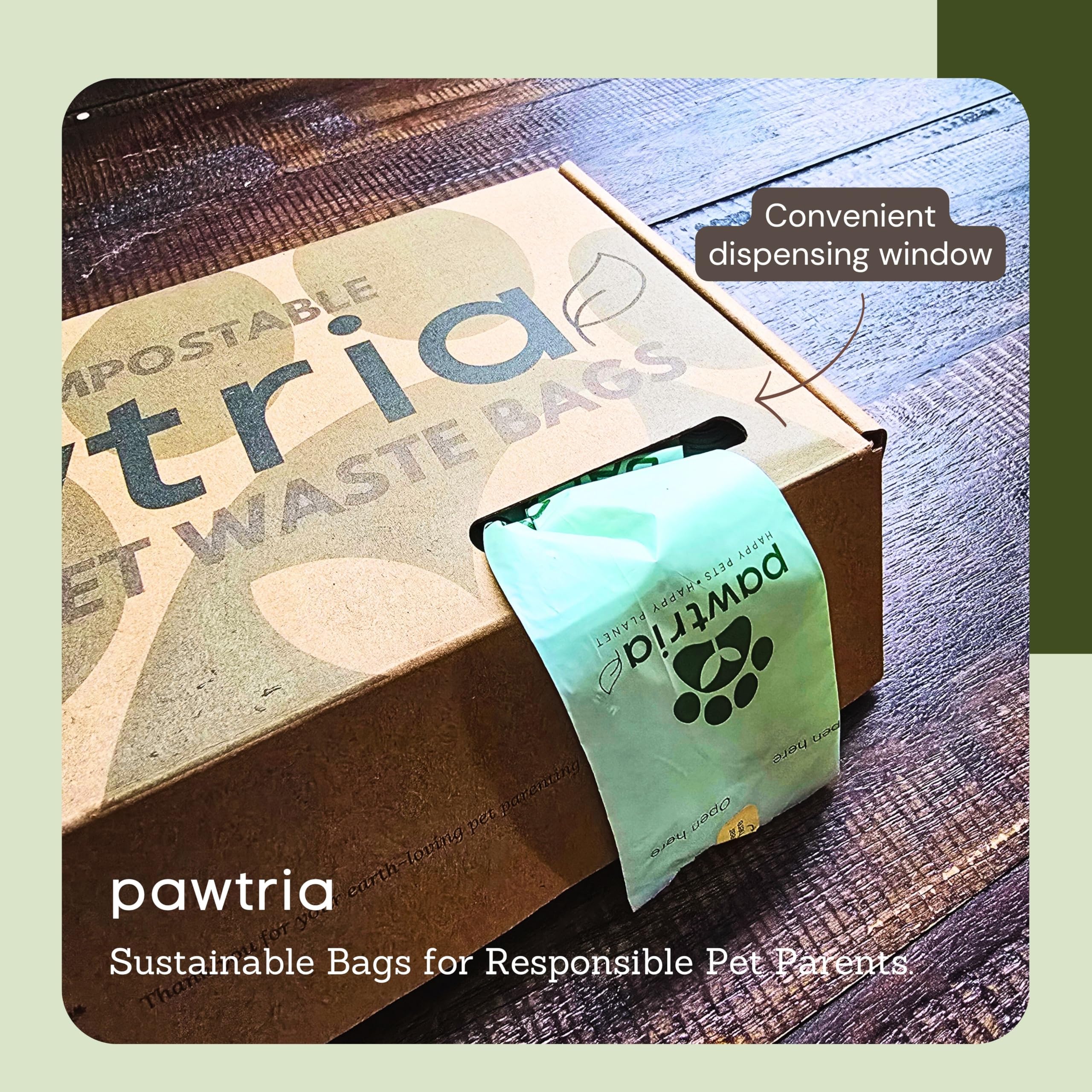 Pawtria Certified Home Compostable Dog Poop Bags (480 Bags), Value Pack, Biodegradable Poop Bags, Cat Litter, Vegetable Starches