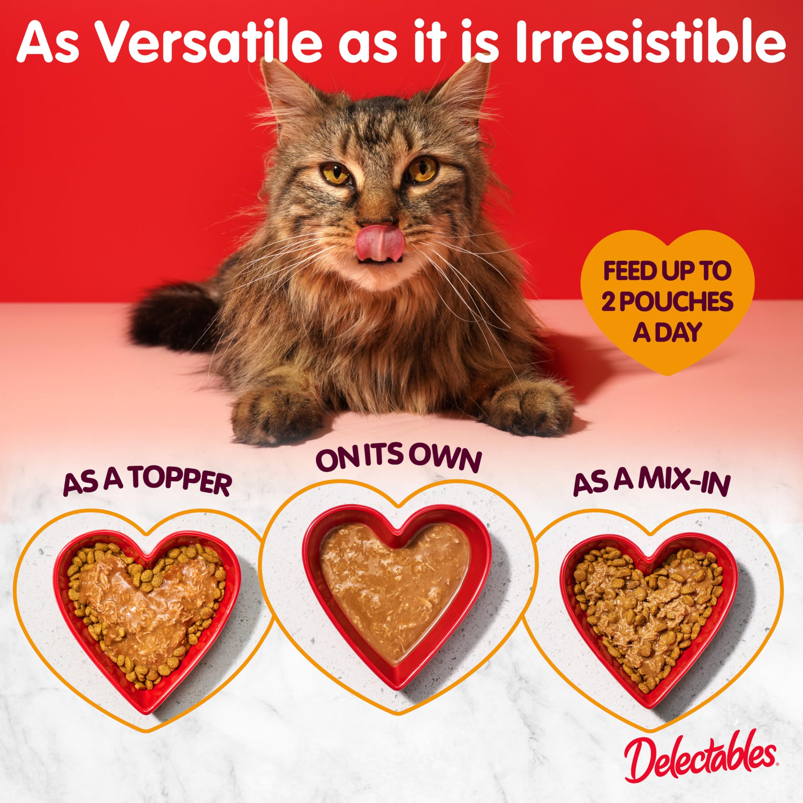 New! Delectables Lickable Treat Gravy Senior 10+ Variety Wet Cat Treat & Food Topper, Food Topper, Hydrating, Grain-Free, No Fil