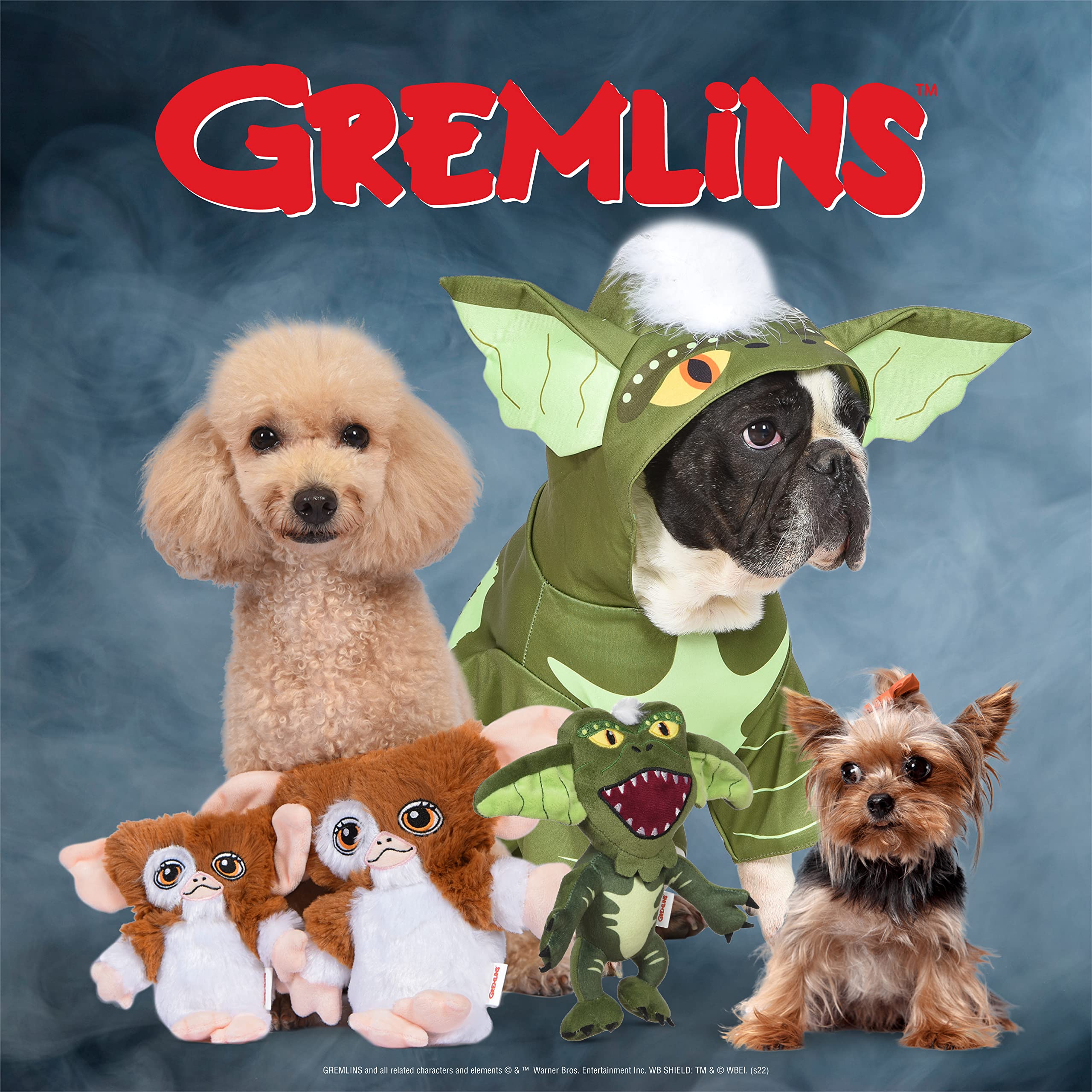 Warner Bros Horror Wb: Gremlins Halloween Costume For Dogs With Hood – Size Large | Cute Pet Costumes, Scary Costumes For Dogs| Officially Licensed Gremlins Pet Products, Green (Ff23213)