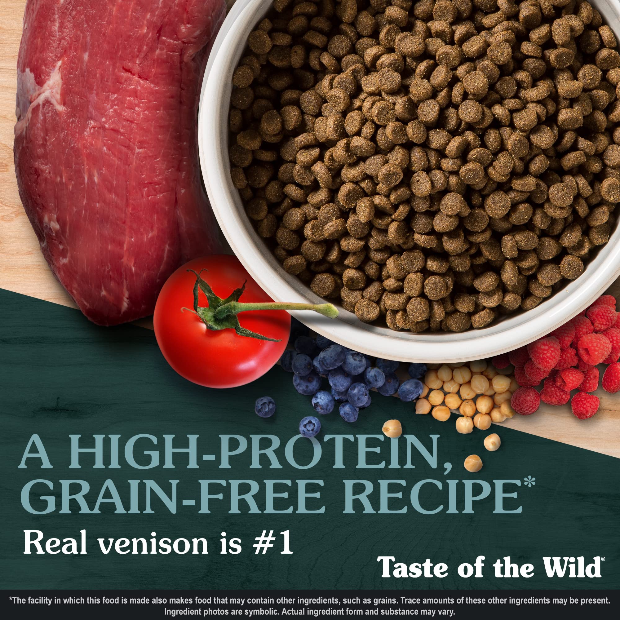 Taste of the Wild Grain Free High Protein Real Meat Recipe Appalachian Valley Premium Dry Dog Food,Venison,5 pounds
