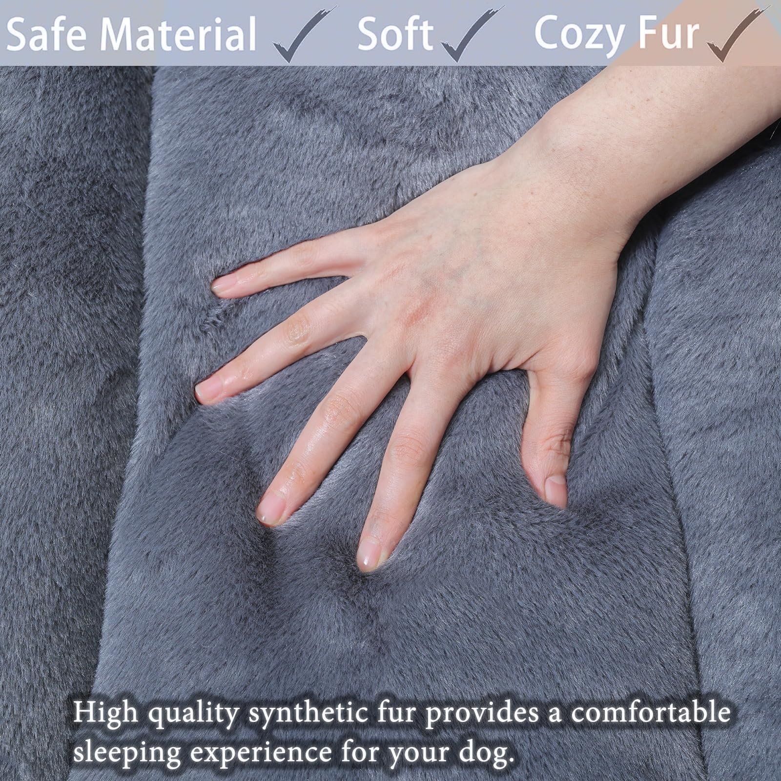 24 Inch Dog Crate Bed Washable Extra Soft For Crates Or Cages,Comfy Fluffy Dog Beds Kennel Pad For Small Dogs And Cat Cozy Sleep