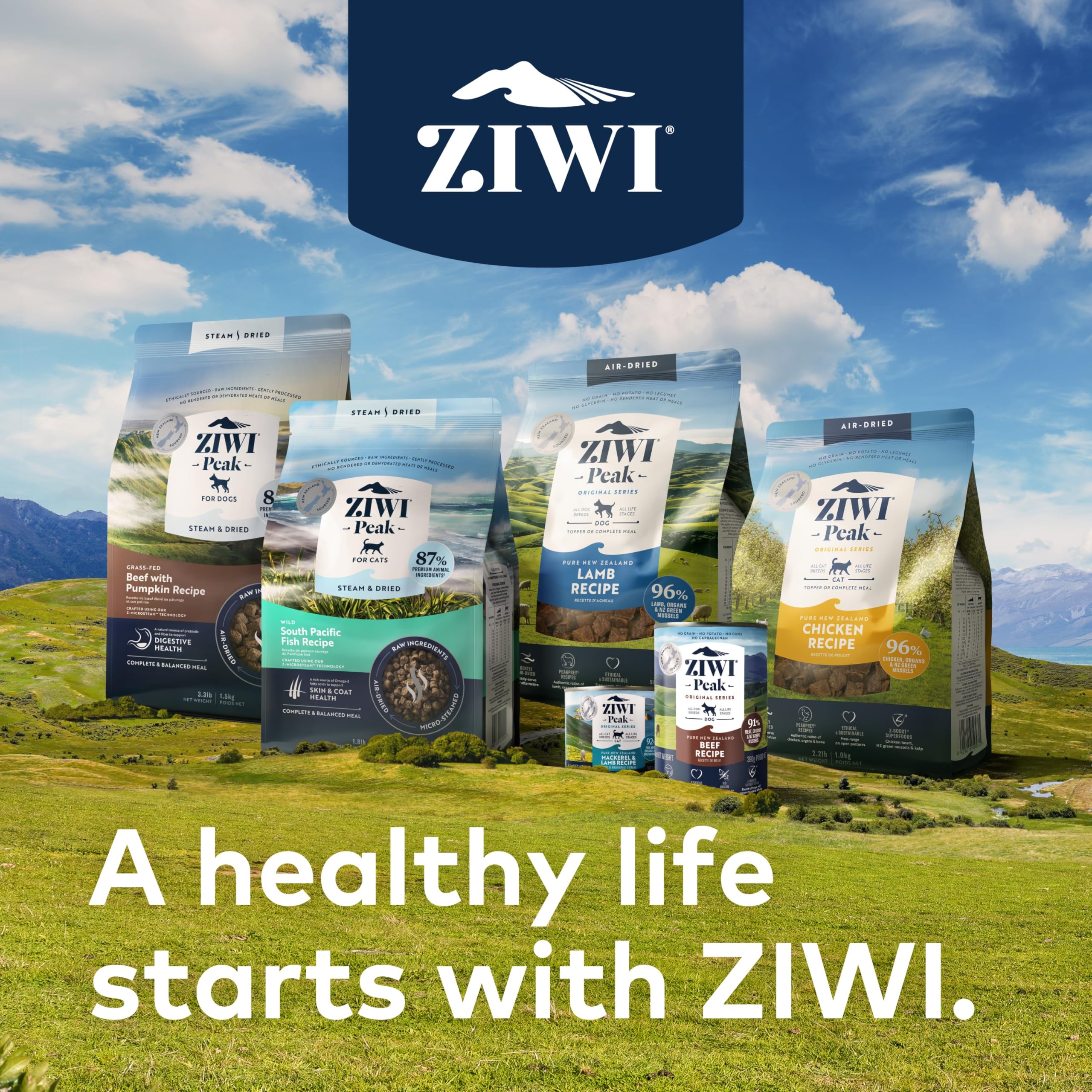 ZIWI Peak Canned Wet Cat Food - All Natural, High Protein, Grain Free, Limited Ingredient, with Superfoods (Venison, Case of 12,