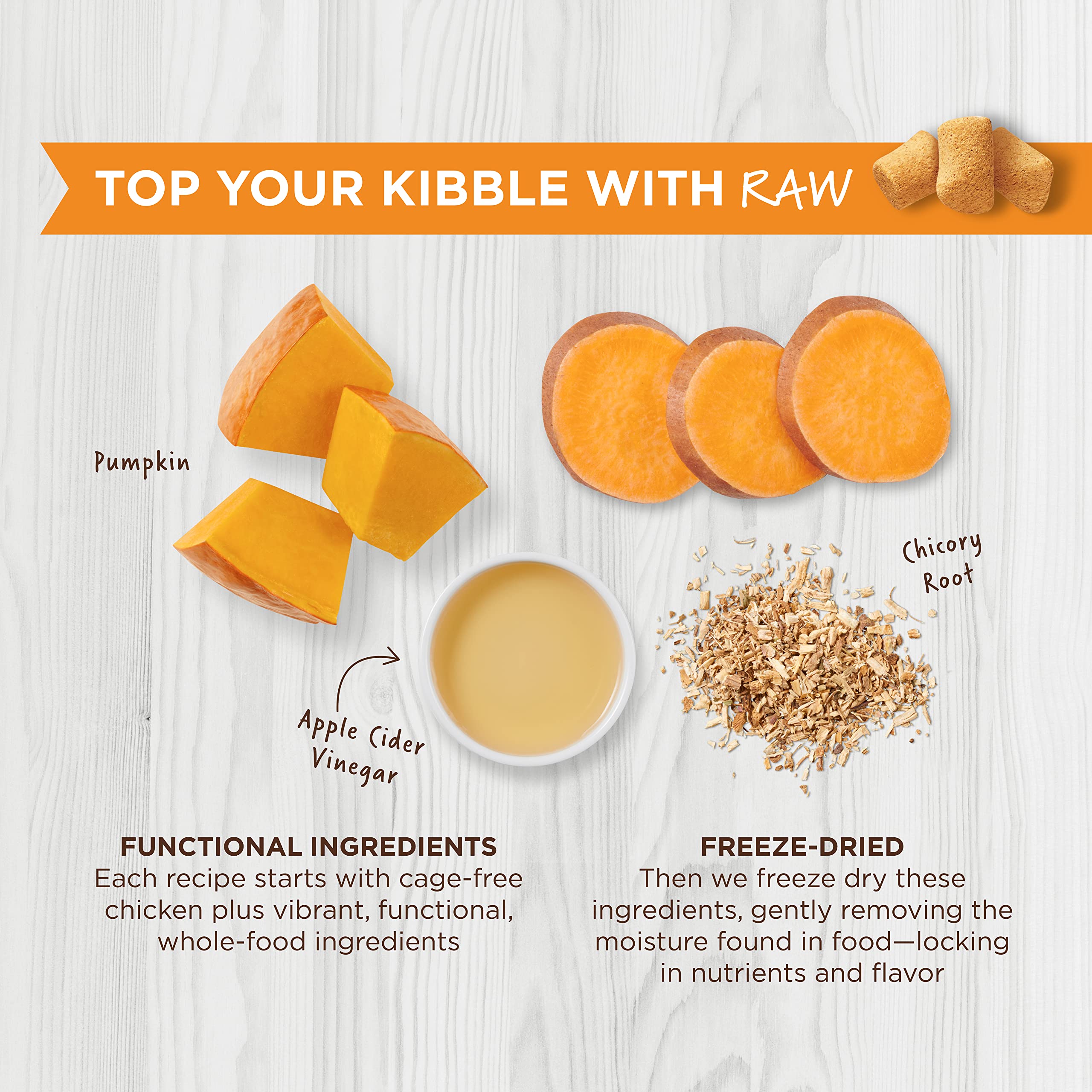 Instinct Raw Boost Mixers, Freeze Dried Cat Food Toppers with Functional Ingredients, Grain Free, Real Chicken - Digestive Healt