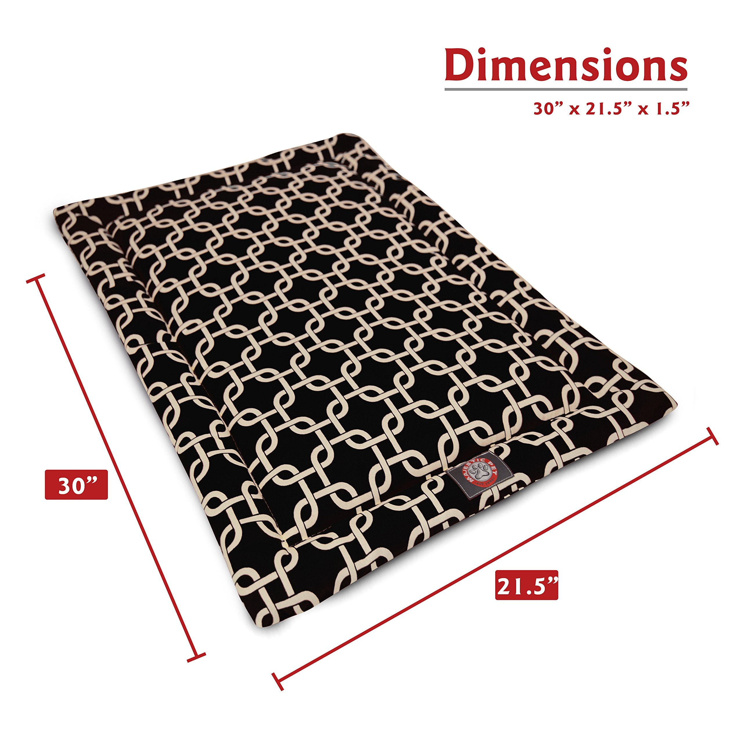 30' Links Black Crate Dog Bed Mat By Majestic Pet Products