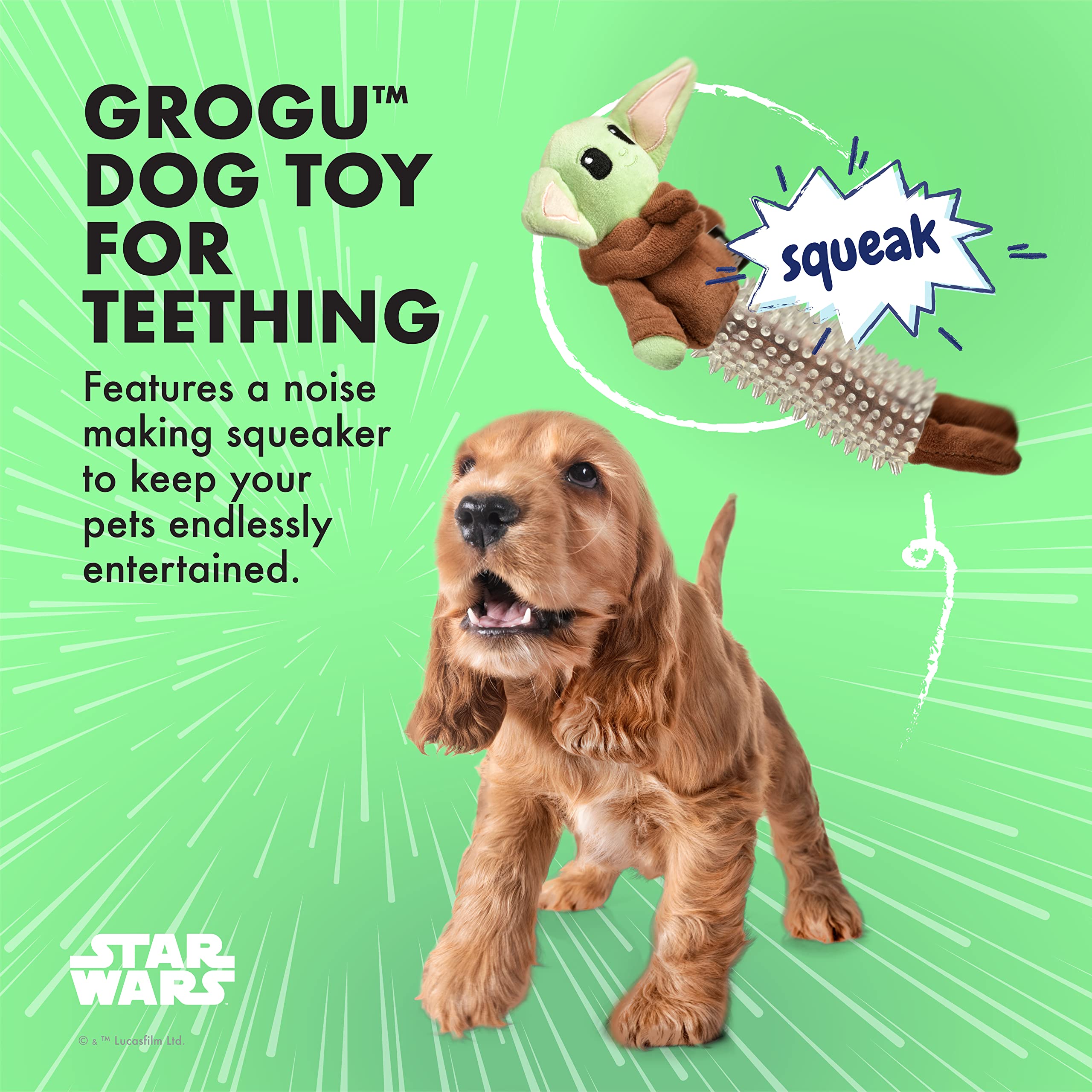 Star Wars For Pets The Mandalorian: The Child Puppy Teether Toy - Grogu Mandalorian Puppy Toy For Teething - Toy For Dogs Puppy