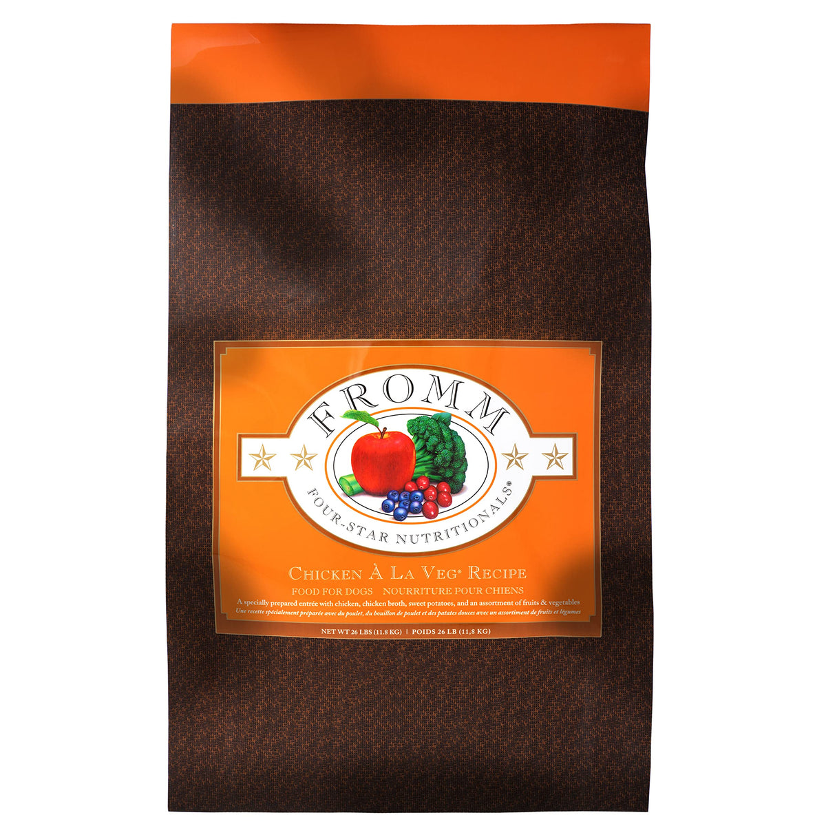 Fromm Four-Star Nutritionals Chicken A La Veg Dog Food - Premium Dry Dog Food - Chicken Recipe - 26 Lb