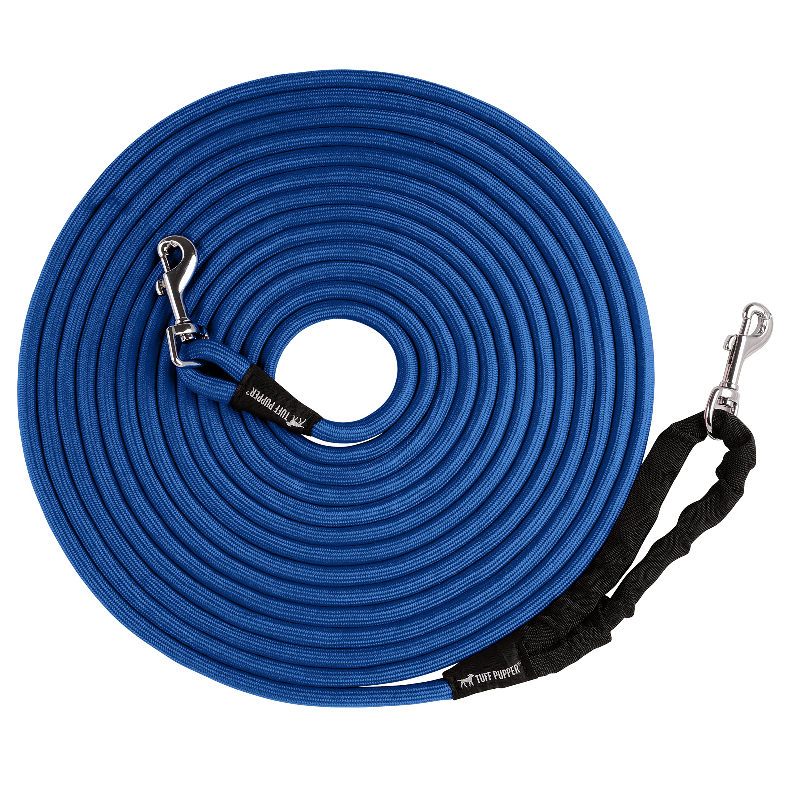 Tuff Pupper Heavy Duty 30 Foot Long Rope Leash For Dogs | Dog Recall Training Leash | High Visibility Strong Climbing Rope Leash