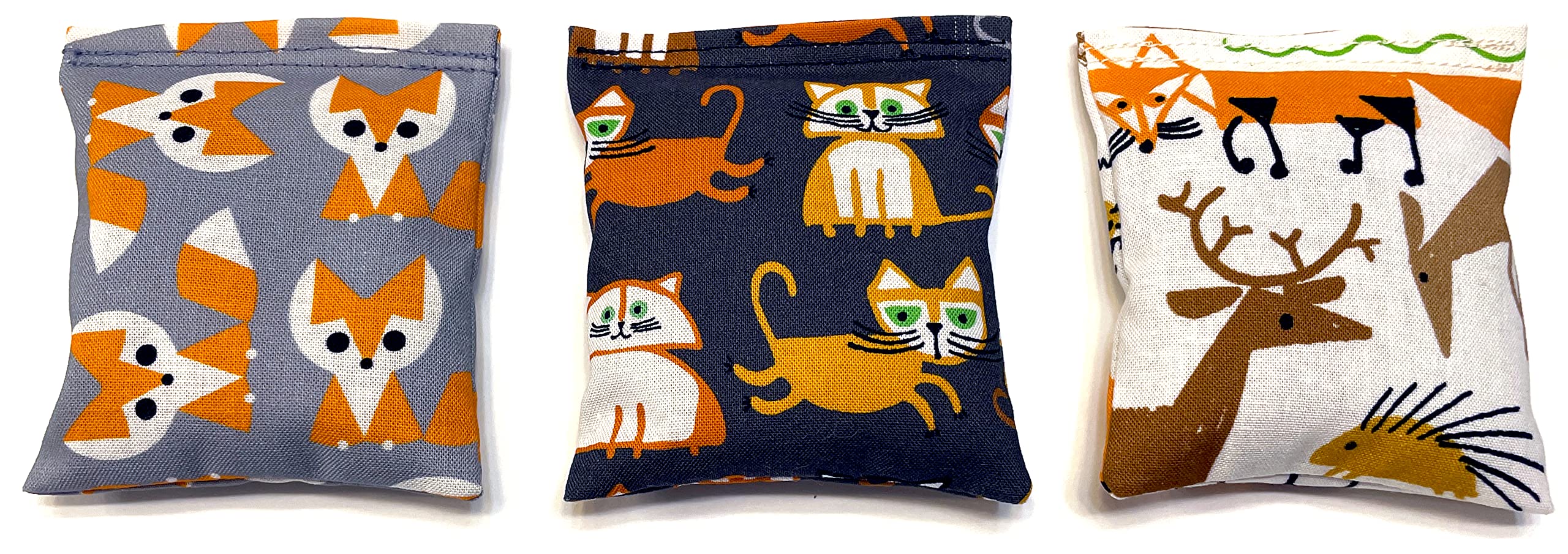 Organic Catnip Toys, Made With Gots Certified Organic Fabric, Organic Catnip, Organic Thread, One Package Of 3 Toys, Handmade In