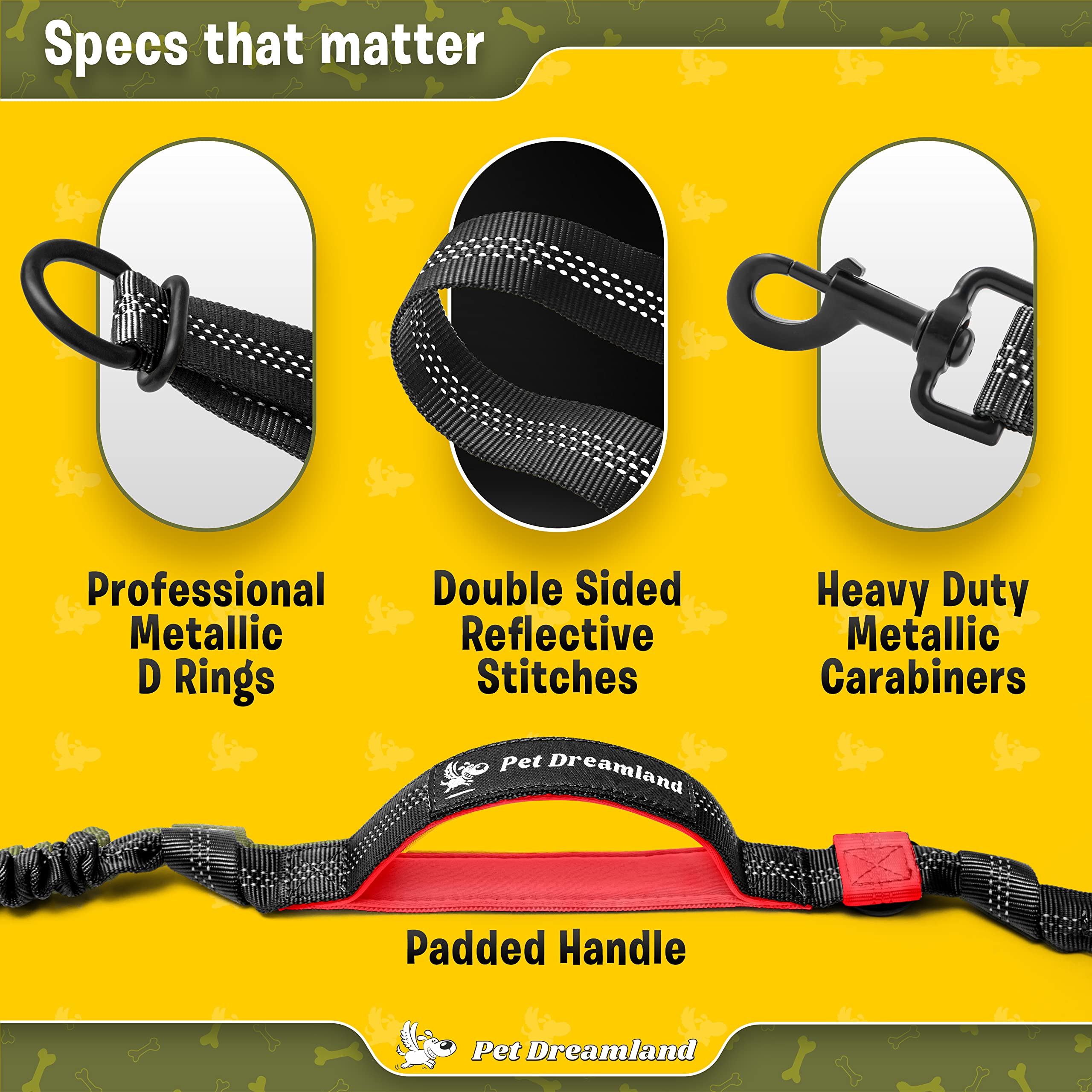 Retractable Hands Free Dog Leash For Running | Waist Leash For Dog Walking Small Breeds | Running Leash | Hiking Leash For Medium Dogs | Service Dog Leash Belt | Bungee Dog Leash | Hands Free Leash