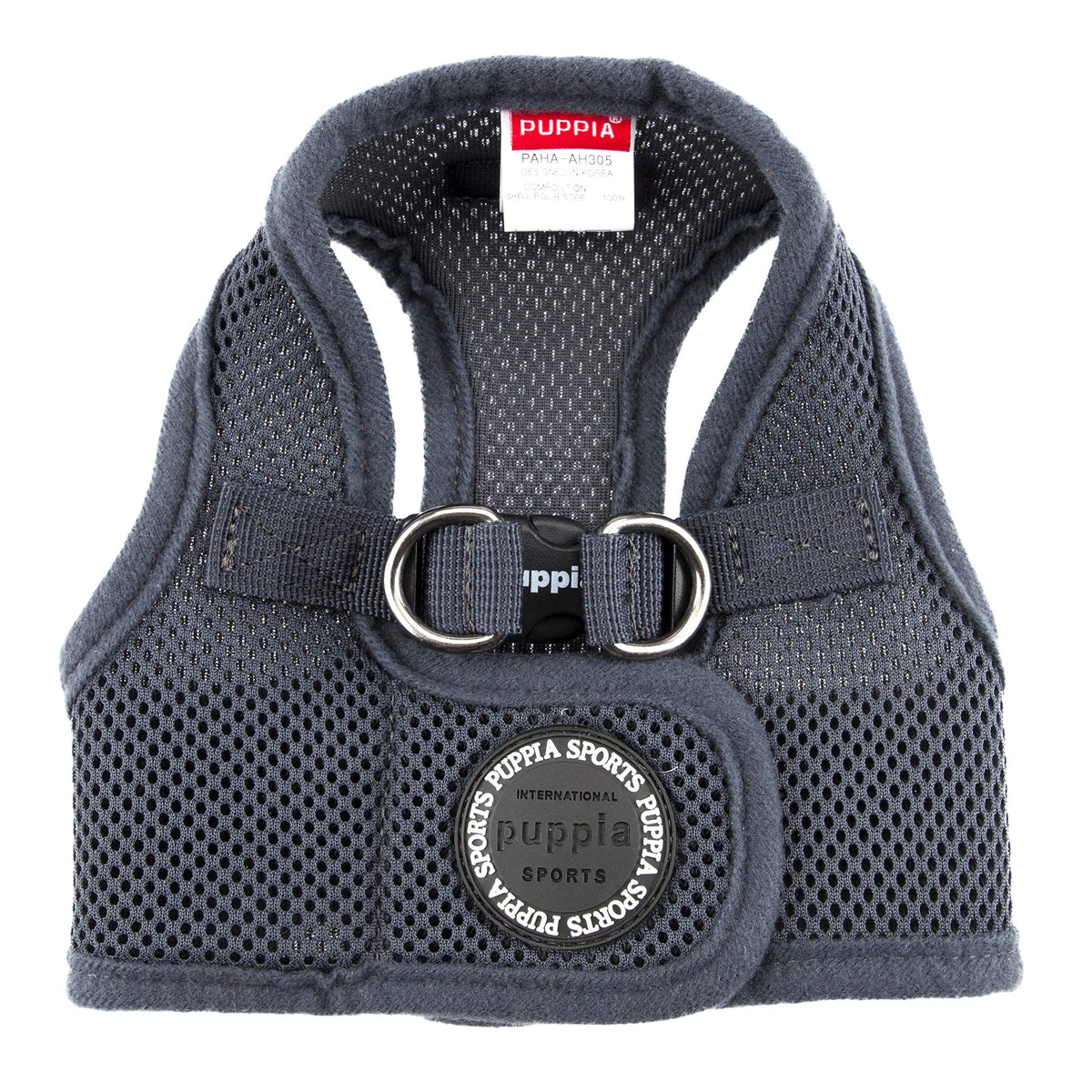 Puppia International Soft Vest Harness, Medium, Grey