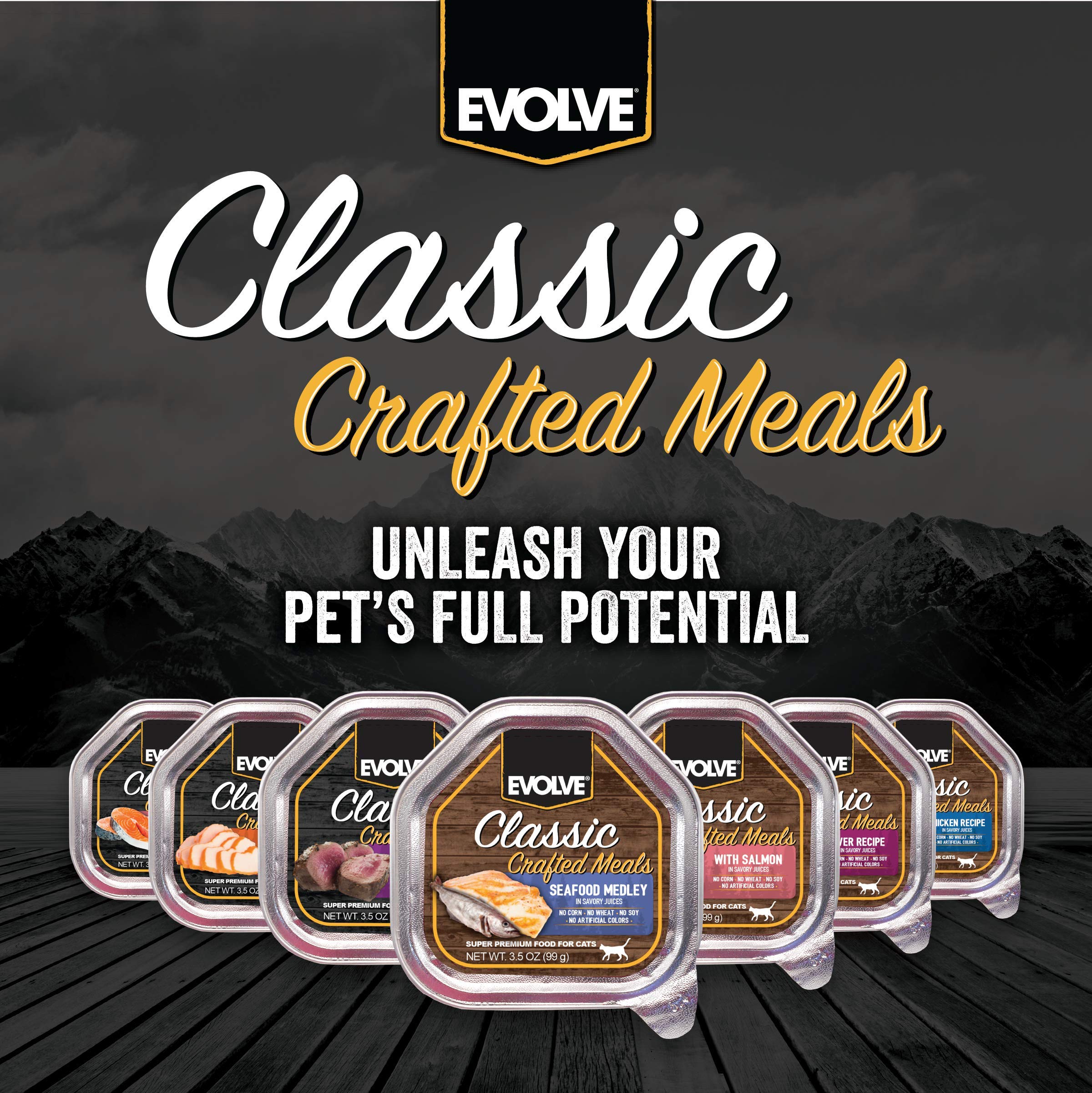 Evolve Classic Crafted Meals Salmon Recipe Cat Food (Pack of 15)