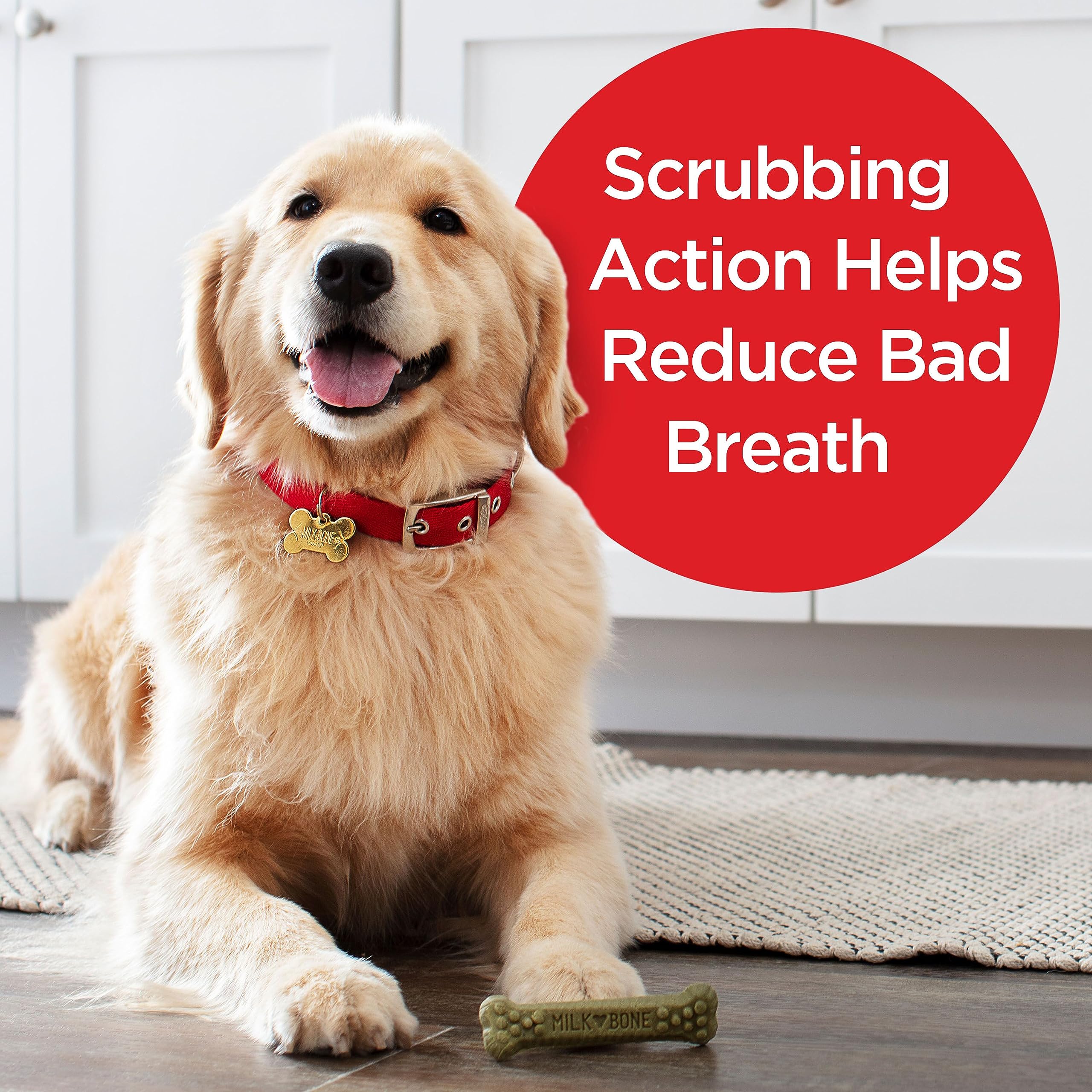 Milk-Bone Fresh Breath Brushing Chews, 18 Large Daily Dental Dog Treats Scrubbing Action Helps Clean Teeth