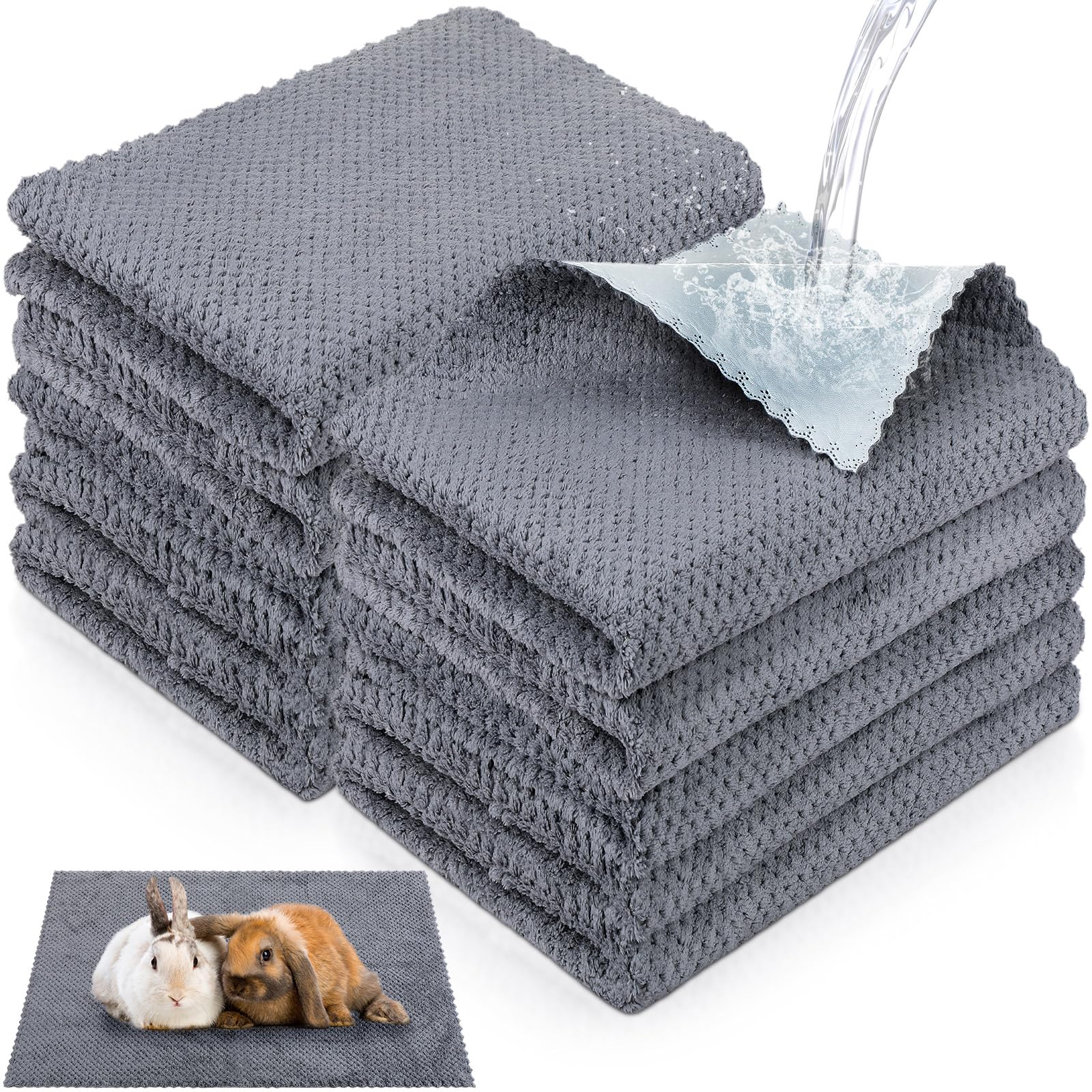Vitalcozy 10 Pcs Guinea Pig Pee Pads Mats For Cage Rat Bedding Blanket For Guinea Pigs Controlling Absorbent Waterproof Pee Pads