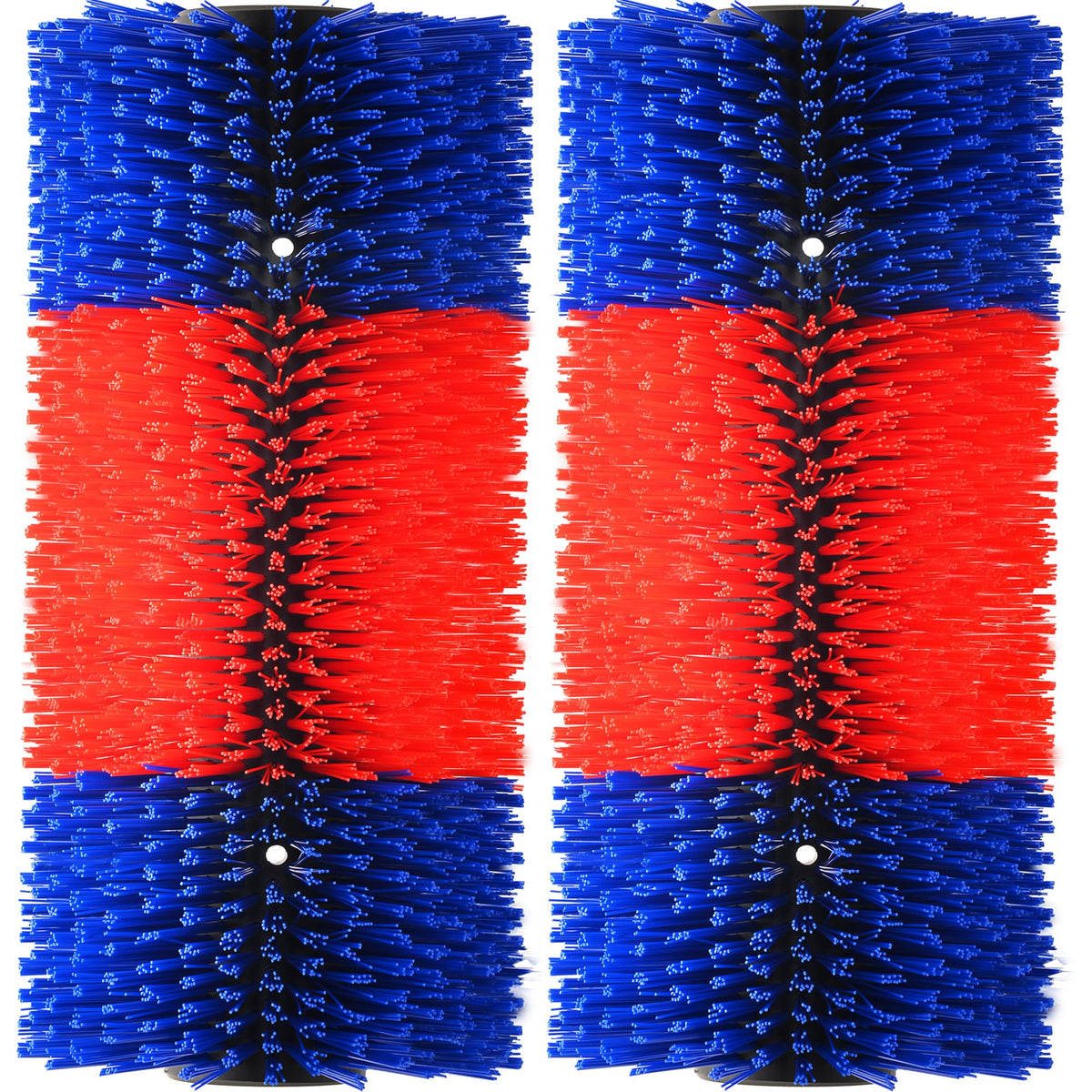 Kunbeien 2Pcs Full Massage Brush Kit, Relieve Itching On Livestock'S Back, Suitable For Horses, Cattle, Sheep, Pigs (Red)