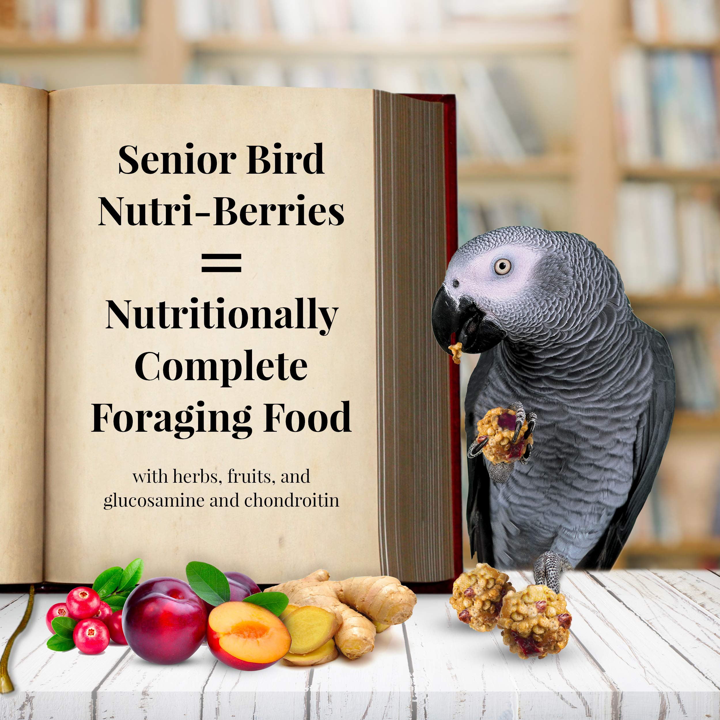 LAFEBERS Senior Bird Nutri-Berries Pet Bird Food, Made with Non-GMO and Human-Grade Ingredients, for Parrots, 3 lb