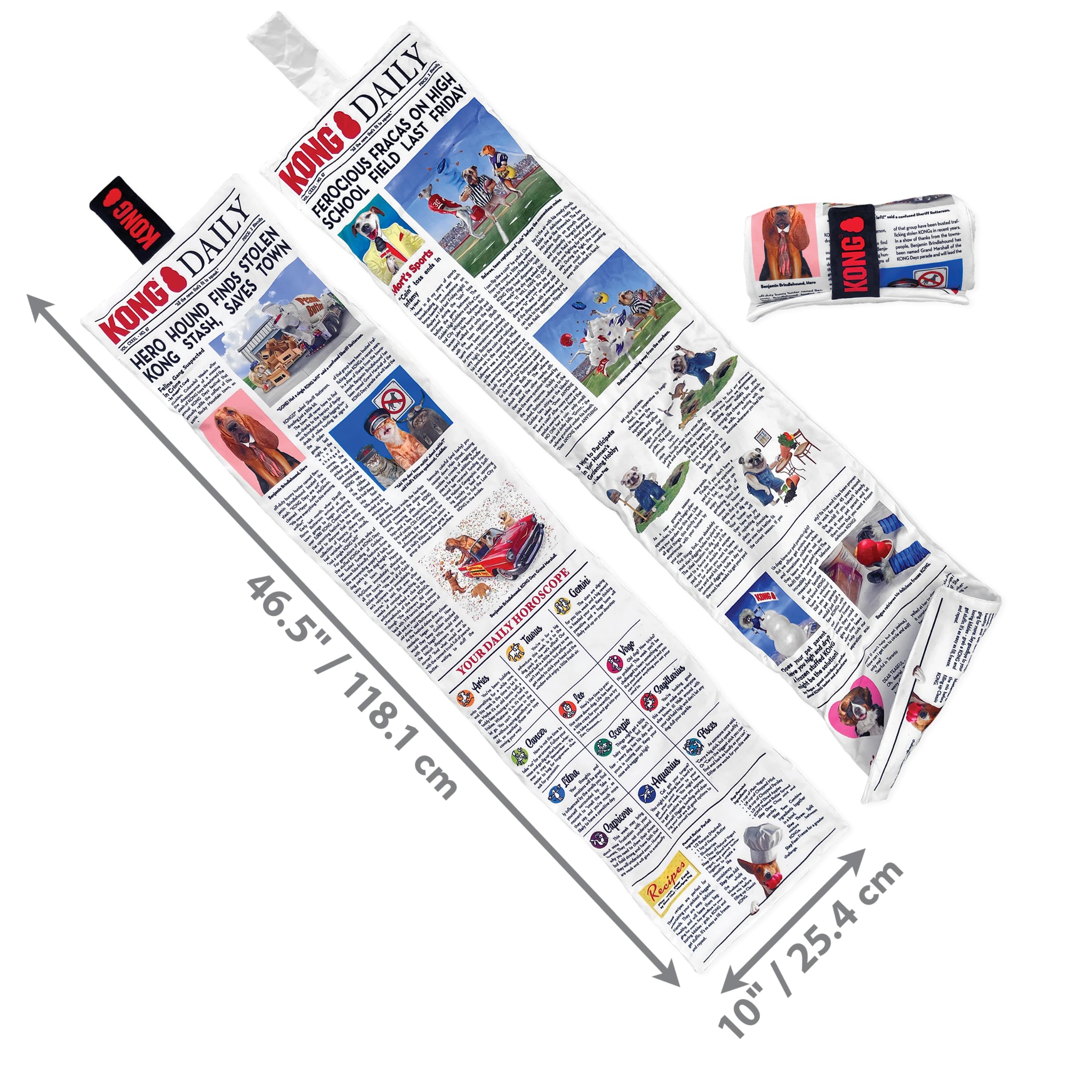 Kong Daily Newspaper Roll Xl 3 Feet Long With 6 Squeakers