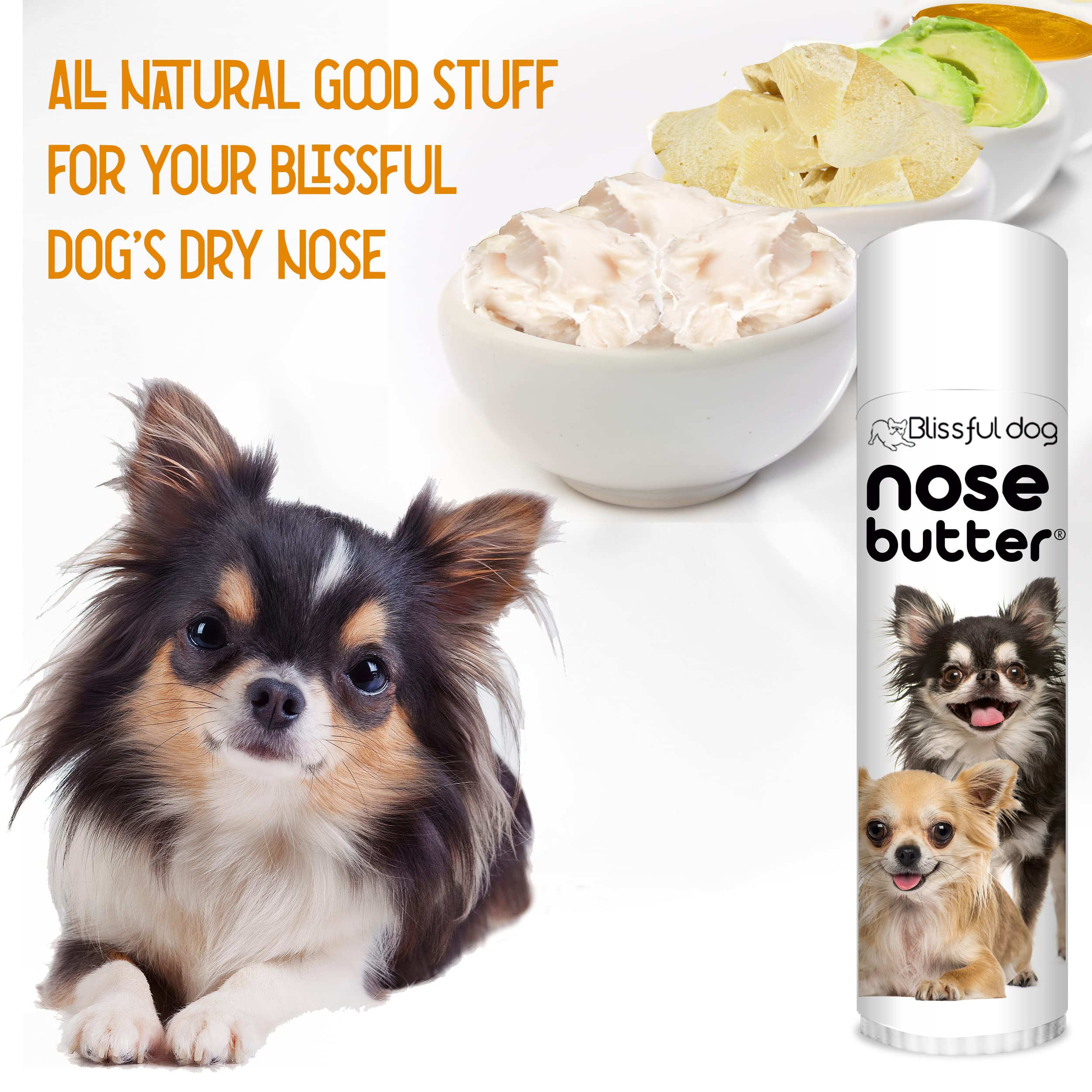 The Blissful Dog Long Coat Chihuahua Unscented Nose Butter - Dog Nose Butter , 0.50 Ounce