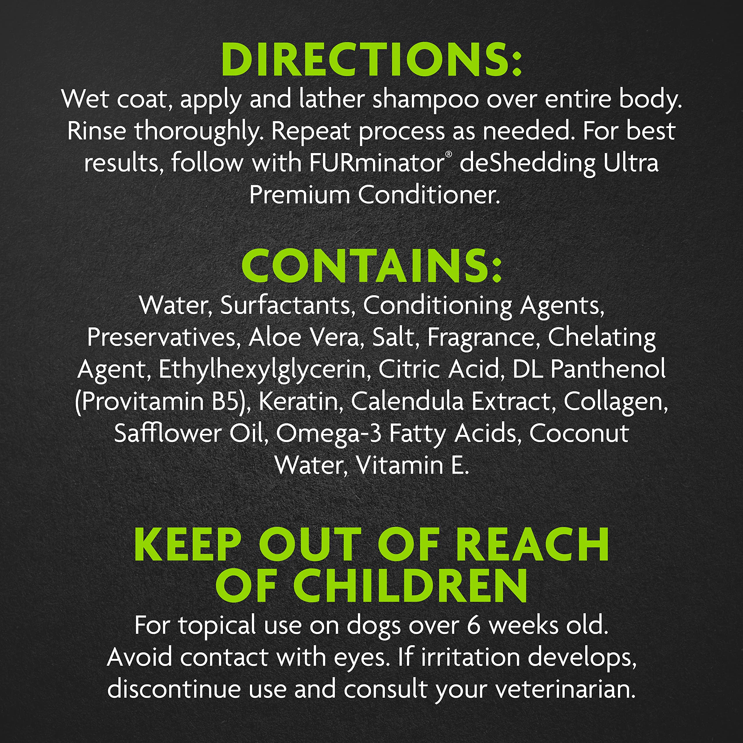 Furminator Deshedding Ultra Premium Shampoo With Pump, 1 Allon, Shampoo For Dogs Helps Reduce Excess Shedding