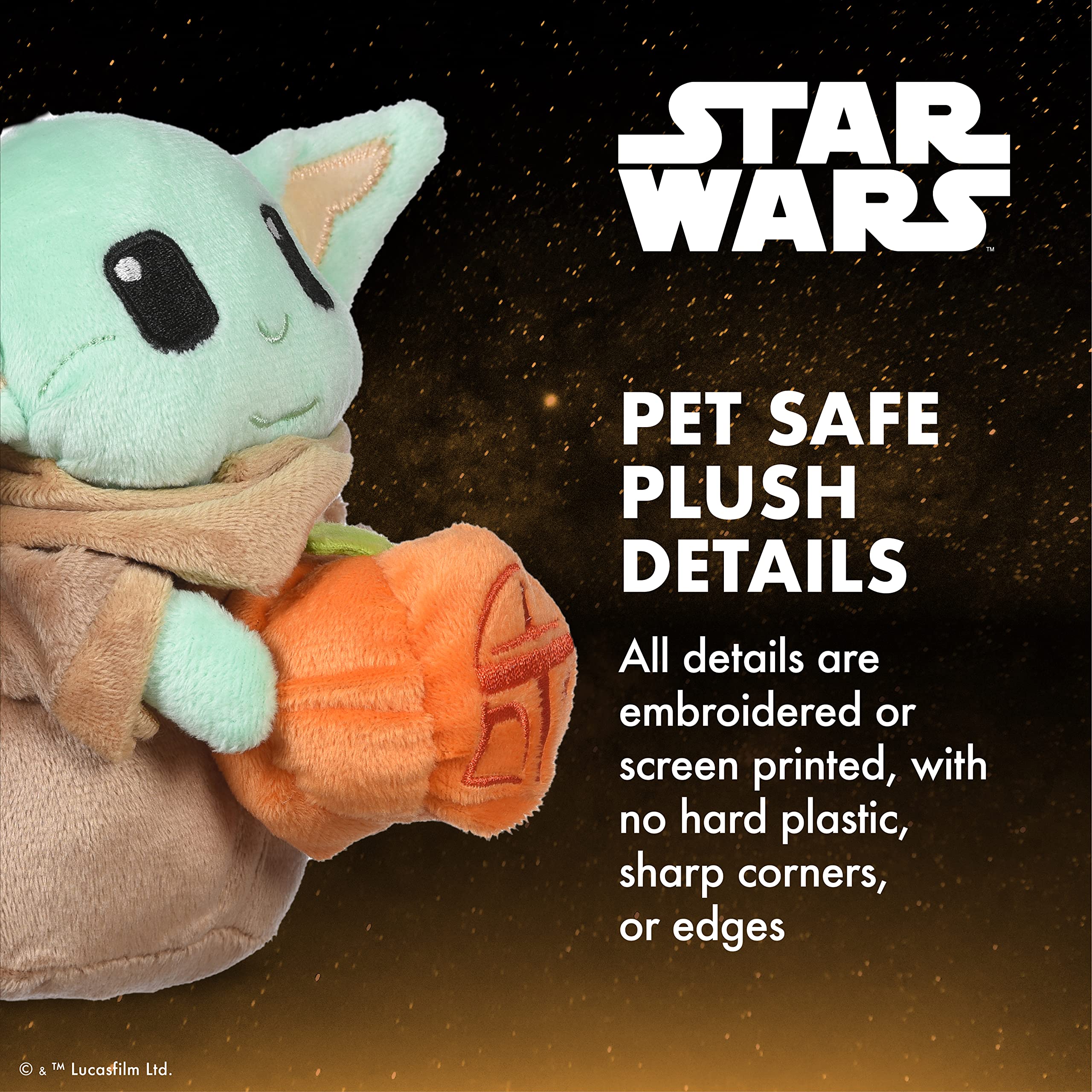 Star Wars For Pets Star Wars Halloween Grogu Pumpkin 6    Squeaky Plush Pet Toy Squeaky Toy | Star Wars Dog Toys, The Child | St