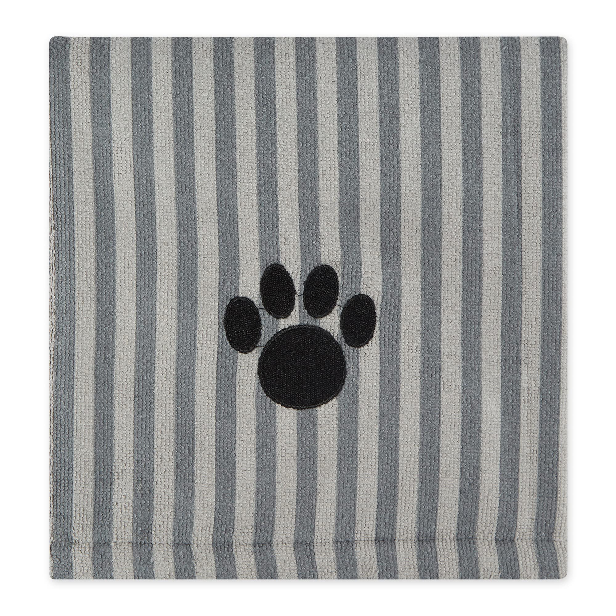 Bone Dry Pet Grooming Towel Collection Absorbent Microfiber X-Large, 41X23.5'', Striped Gray