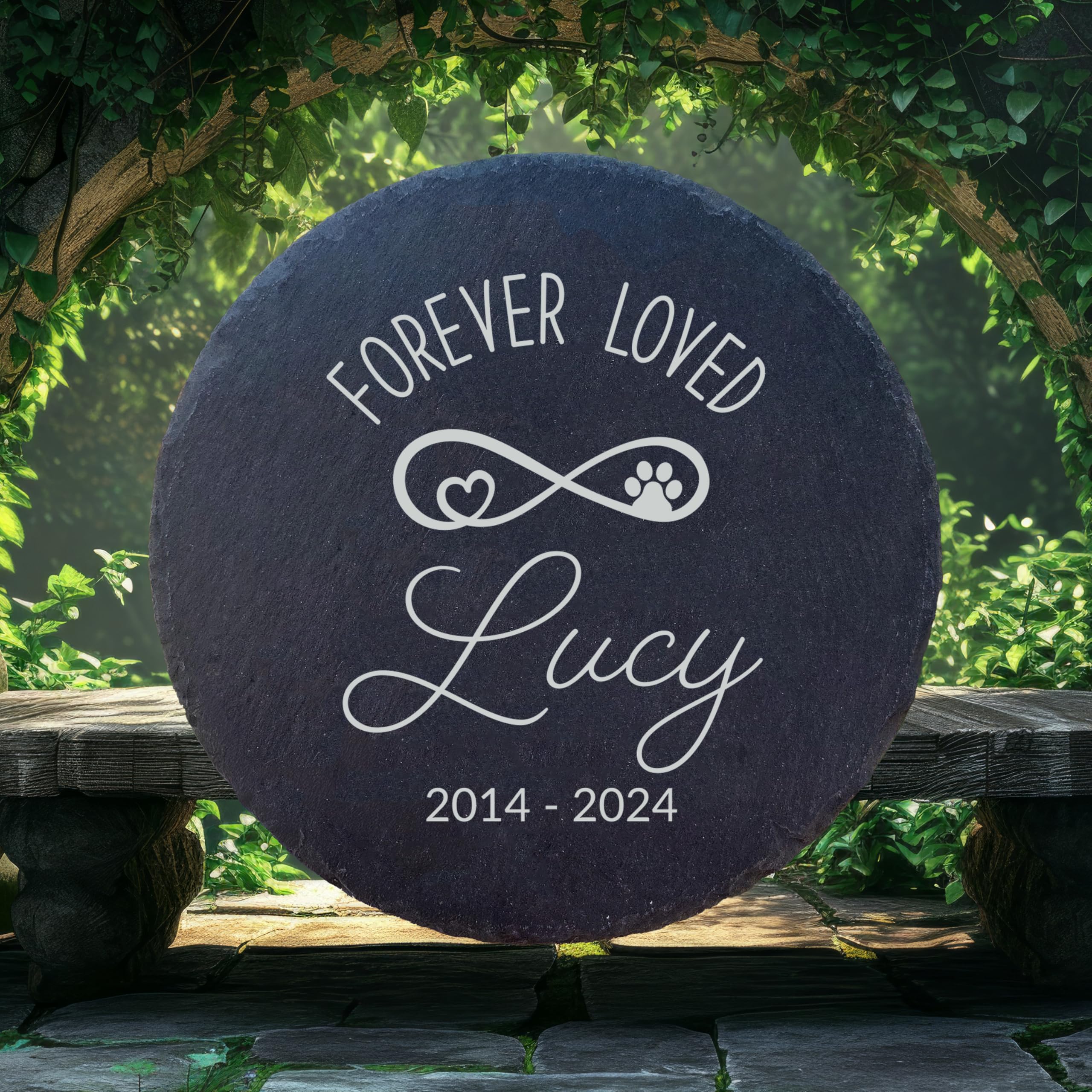 Dog Memorial Gift, Cemetery Decoration For Grave, Pet Loss Sympathy Gift, Personalized Remembrance Garden Stone, Cat Lovers Heav