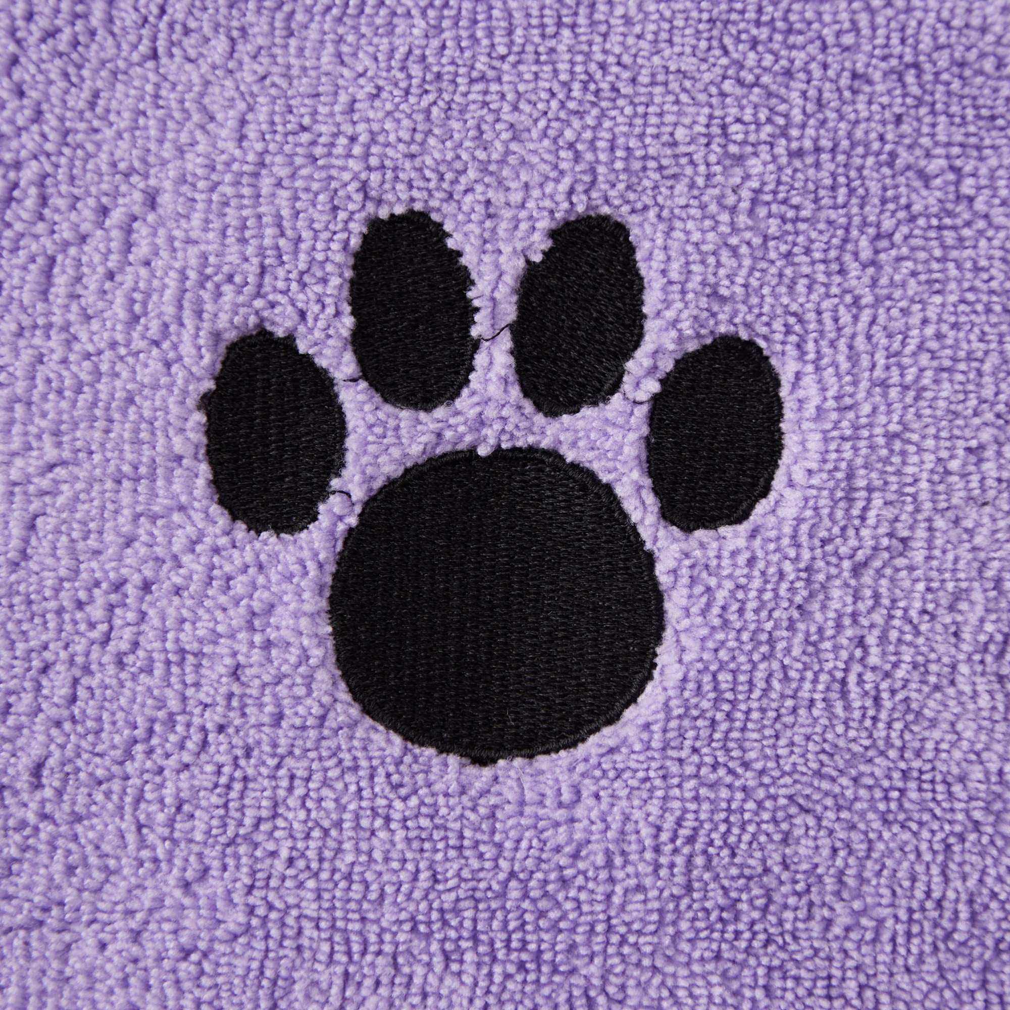 LAVENDER - EMBROIDERED PAW LARGE PET ROBE