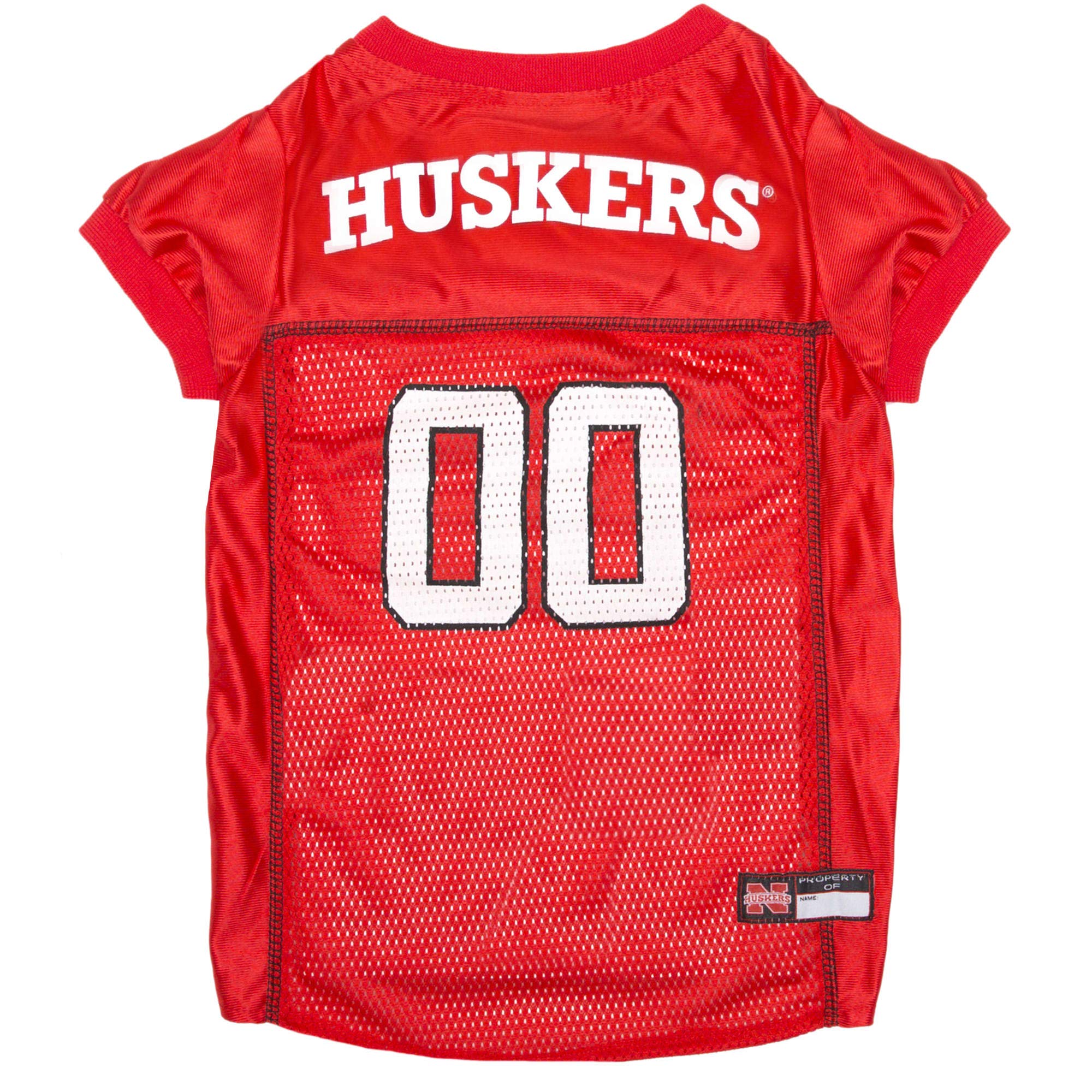 Pets First NCAA College Nebraska Cornhuskers Mesh Jersey for DOGS & CATS, Small.Licensed Dog Jersey with your Favorite Football/
