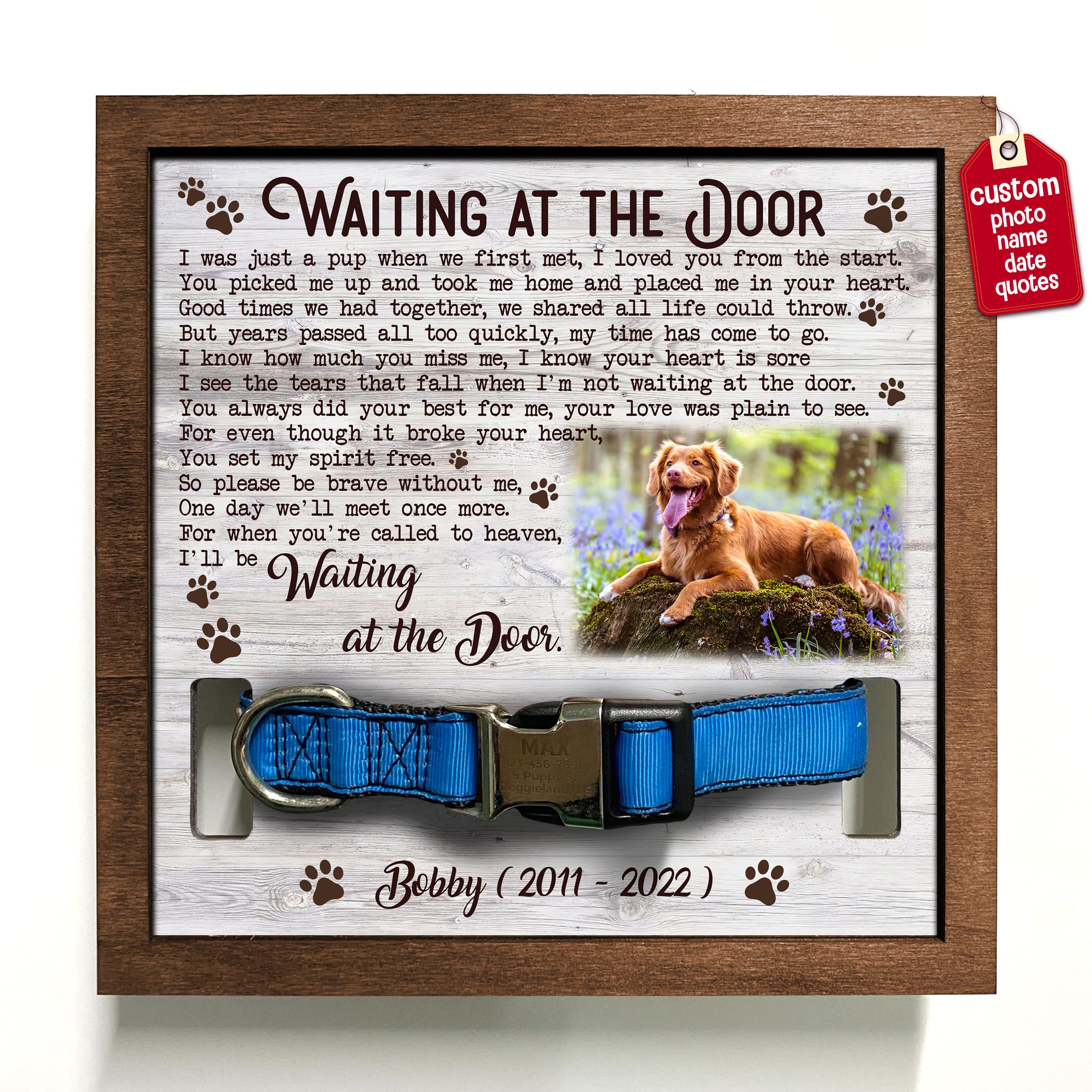 Bfigift Customized Pet Memorial Picture Frame Memorial Dog Picture Loss Gift For Dog Lovers Natural Wood New Puppy Memorial Best Dog Ever Gifts In Memory Of Dogs Memorial Pet Loss Sign Home Decor