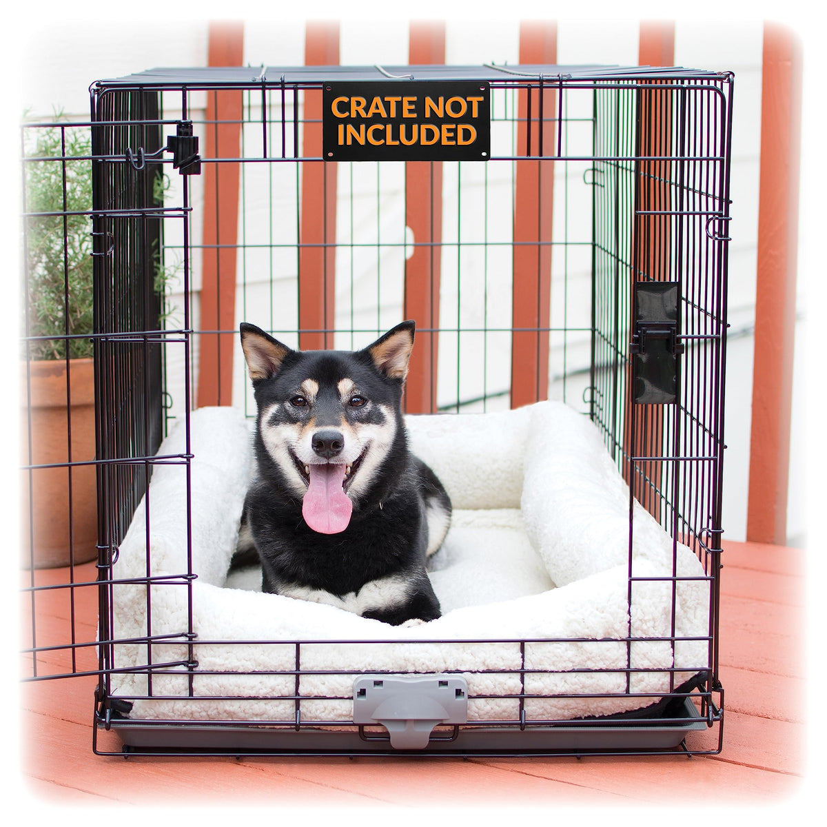 K&H Pet Products Ultra Plush Deluxe Bolster Dog Crate Pad, Plush Dog Crate Bed, Portable Dog Crate Mat & Dog Kennel Indoor Mat, 