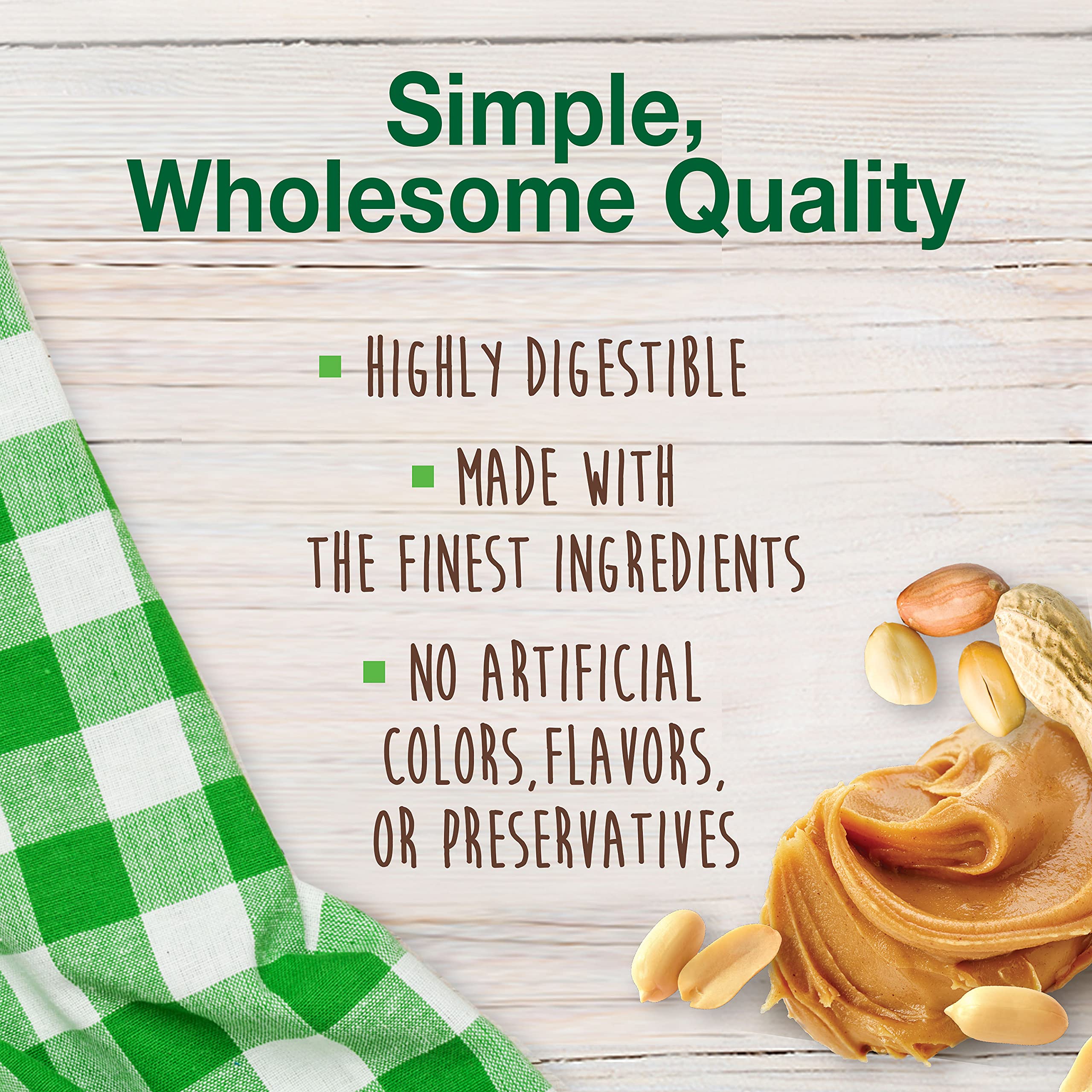 Nylabone Healthy Edibles Natural Dog Chews Long Lasting Peanut Butter Flavor Treats for Dogs, X-Large/Souper (1 Count)