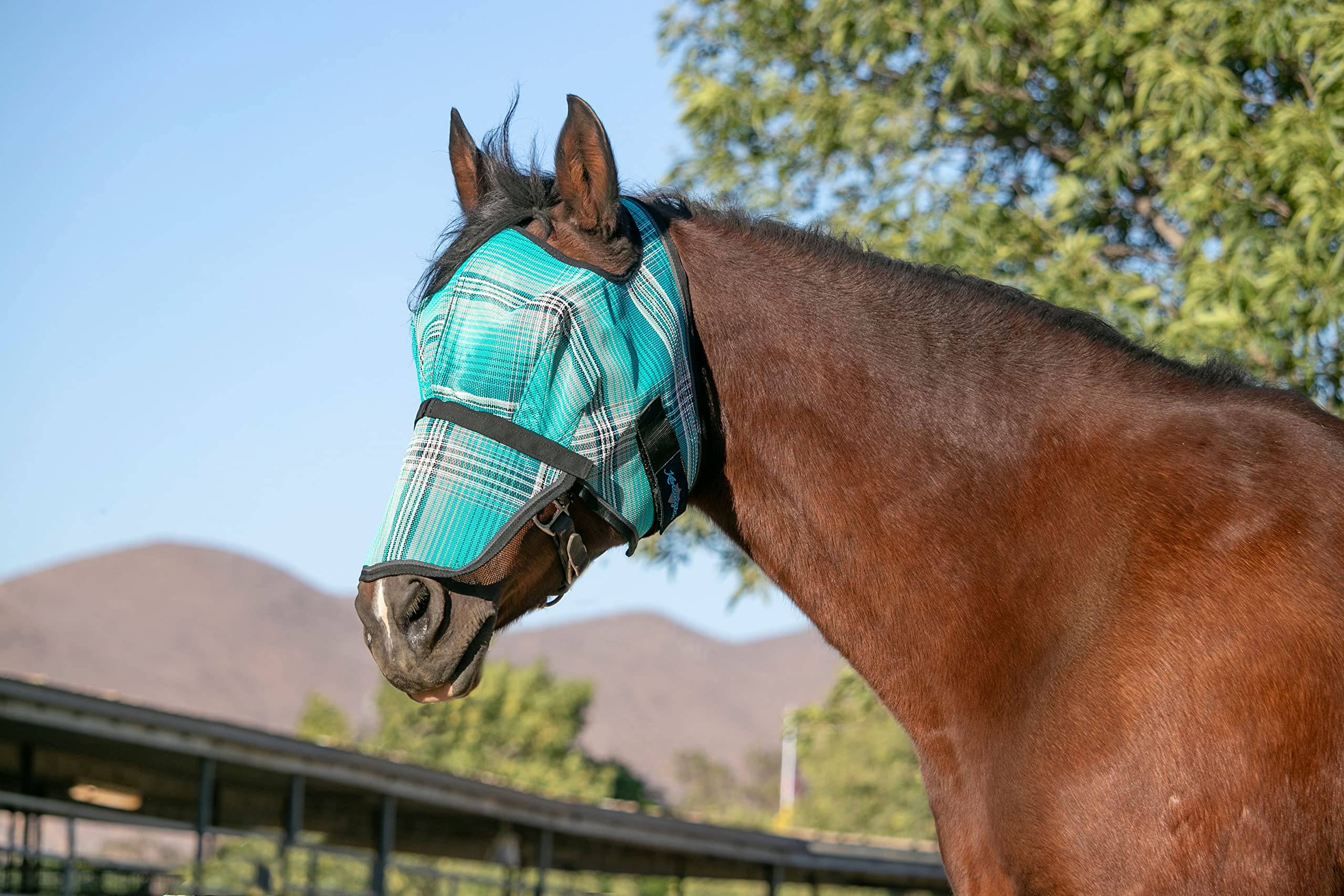Kensington Signature Fly Mask w/Removable Nose (XL-Lrg.Horse, 2021 - Atlantis)