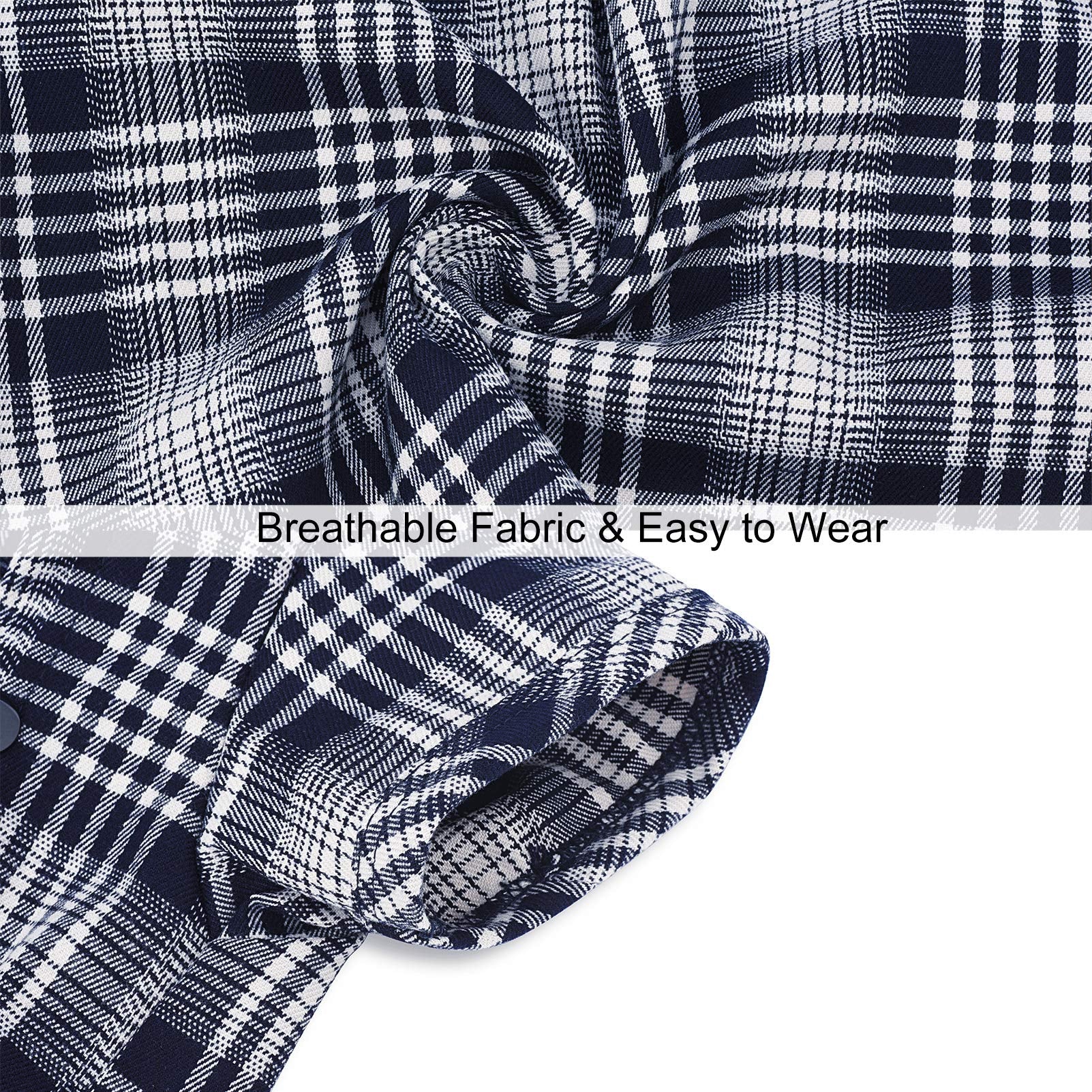 Ctilfelix Dog Shirt Plaid For Small Dogs Cats Puppy Boy Girl Dog Clothes Soft Pet T-Shirt Breathable Cat Shirt Clothes Tee Adorable Halloween Thanksgiving [Blue#2; Xs]