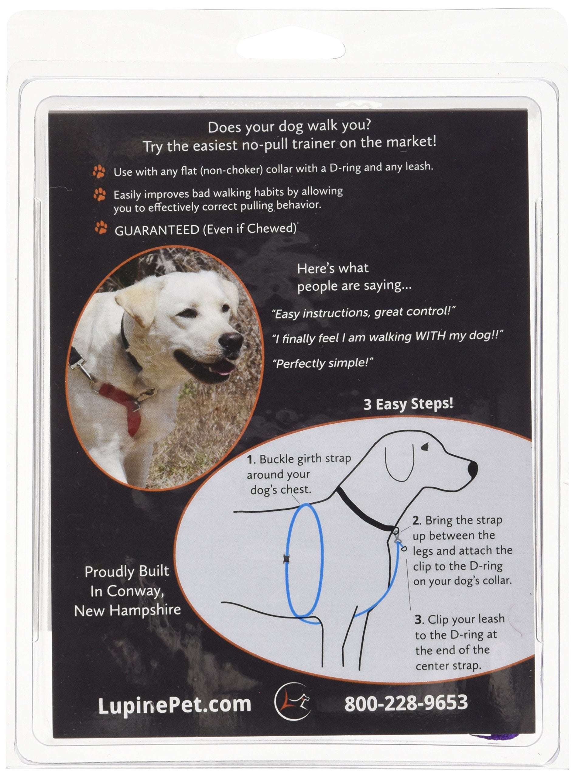 Lupinepet Basics 3/4'' Purple 16-26'' No Pull Harness For Small-Medium Dogs