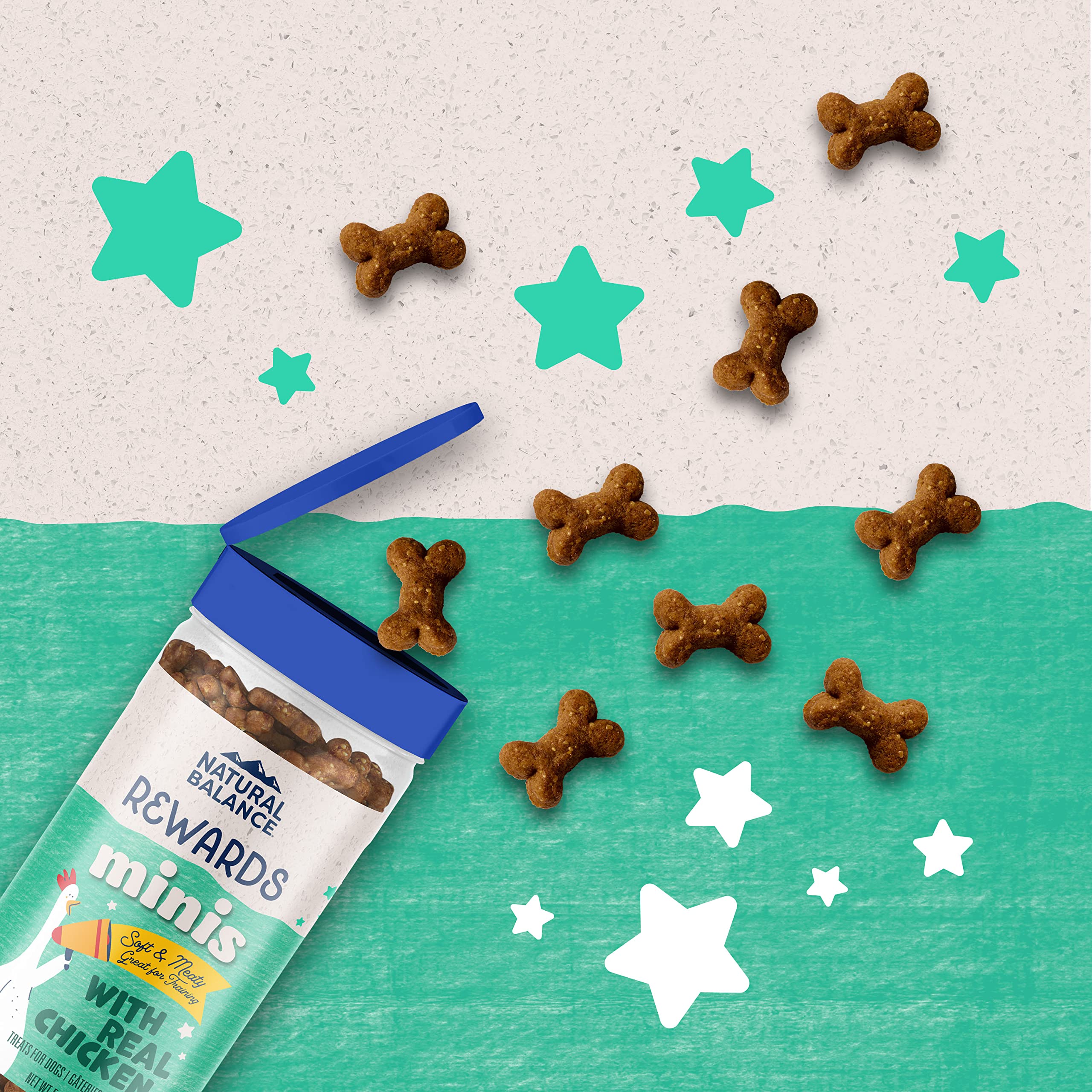 Natural Balance Limited Ingredient Diets Mini Rewards Soft and Chewy Dog Treats (Chicken, 3 Pack / 5.3-Ounces Each)