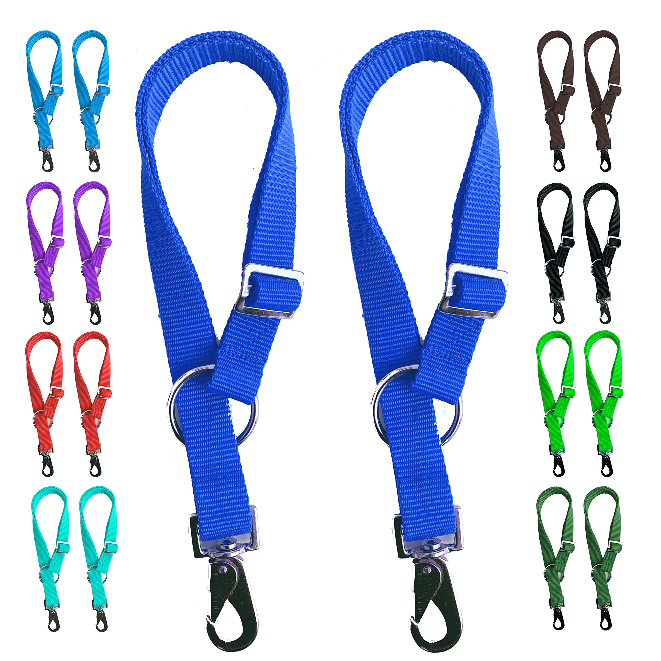 Majestic Ally Pack Of 2 Horse Water Bucket Strap Hangers - Adjustable 18    To 30    Length - Practical And Easy Design For Indo